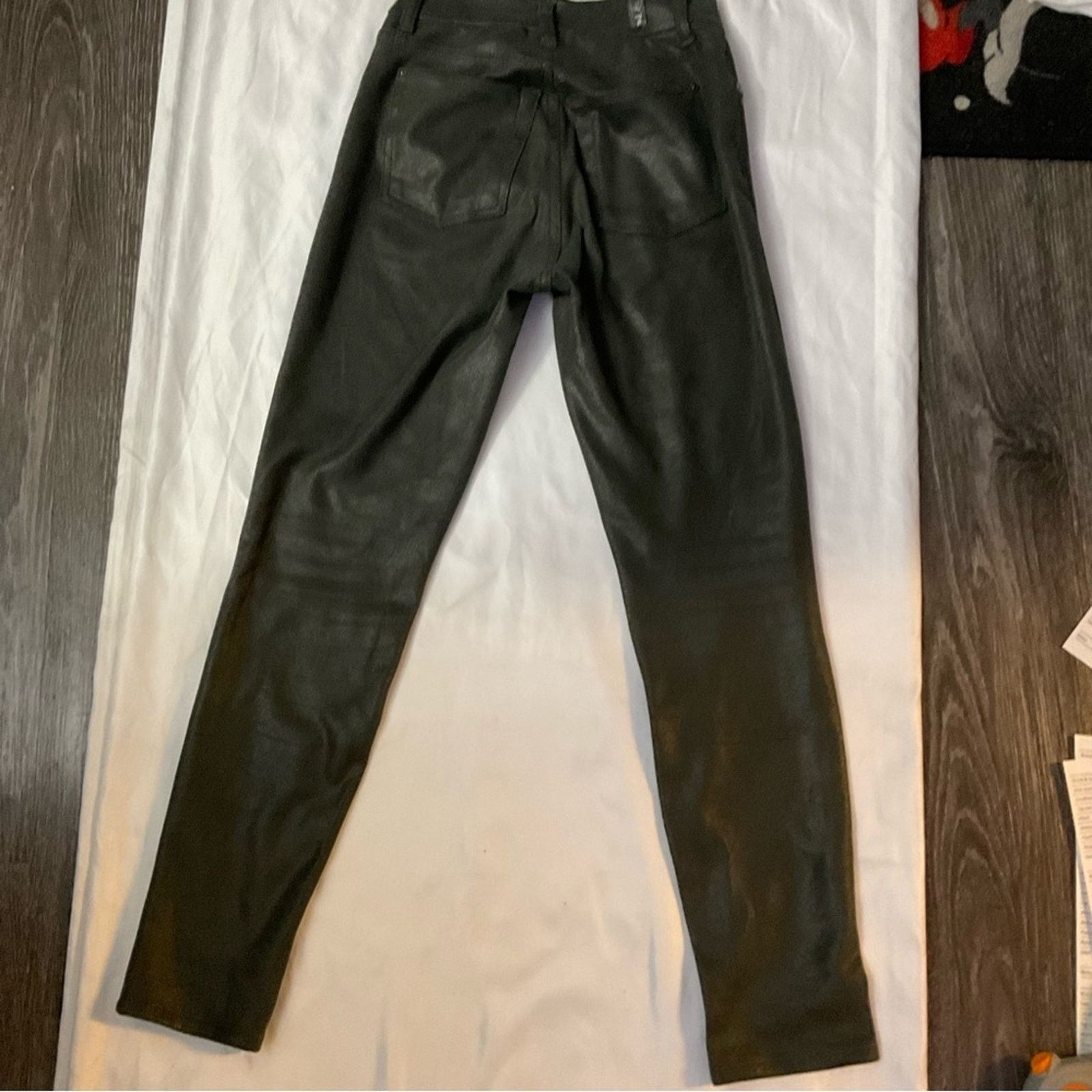 7 For All Mankind 7 For All Mankind Metallic Coated High Rise Skinny Jean 28 Size 28" / US 6 / IT 42 - 6 Thumbnail