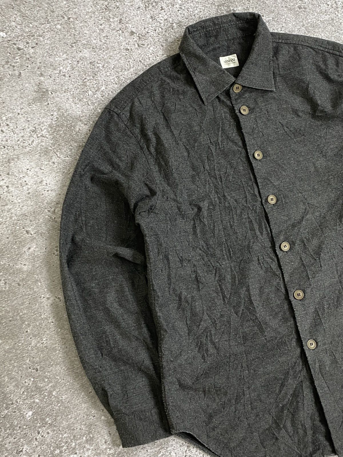 Armani Collezioni Armani collezioni dark grey button shirt Size US L / EU 52-54 / 3 - 4 Thumbnail