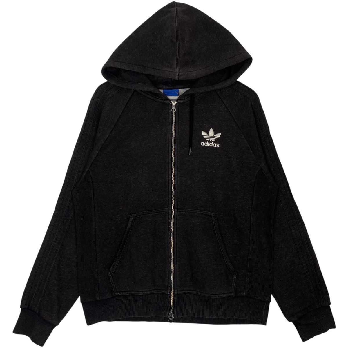 Vintage Vintage Adidas Small Logo Hoodie Sweater Black Size M Size US M / EU 48-50 / 2 - 1 Thumbnail