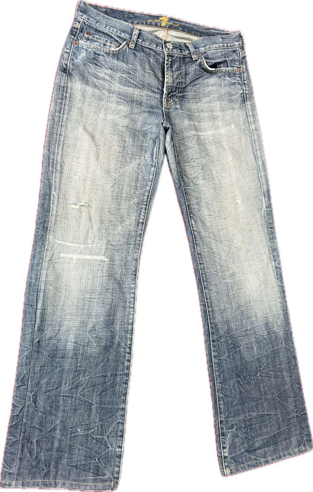 7 For All Mankind Flare Type 7 For All Mankind Distress Denim Size US 32 / EU 48 - 2 Thumbnail