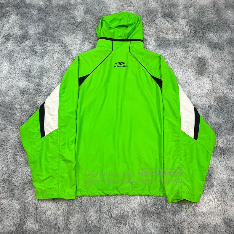Balenciaga Balenciaga Neon green color block windbreaker Size US S / EU 44-46 / 1 - 2 Thumbnail