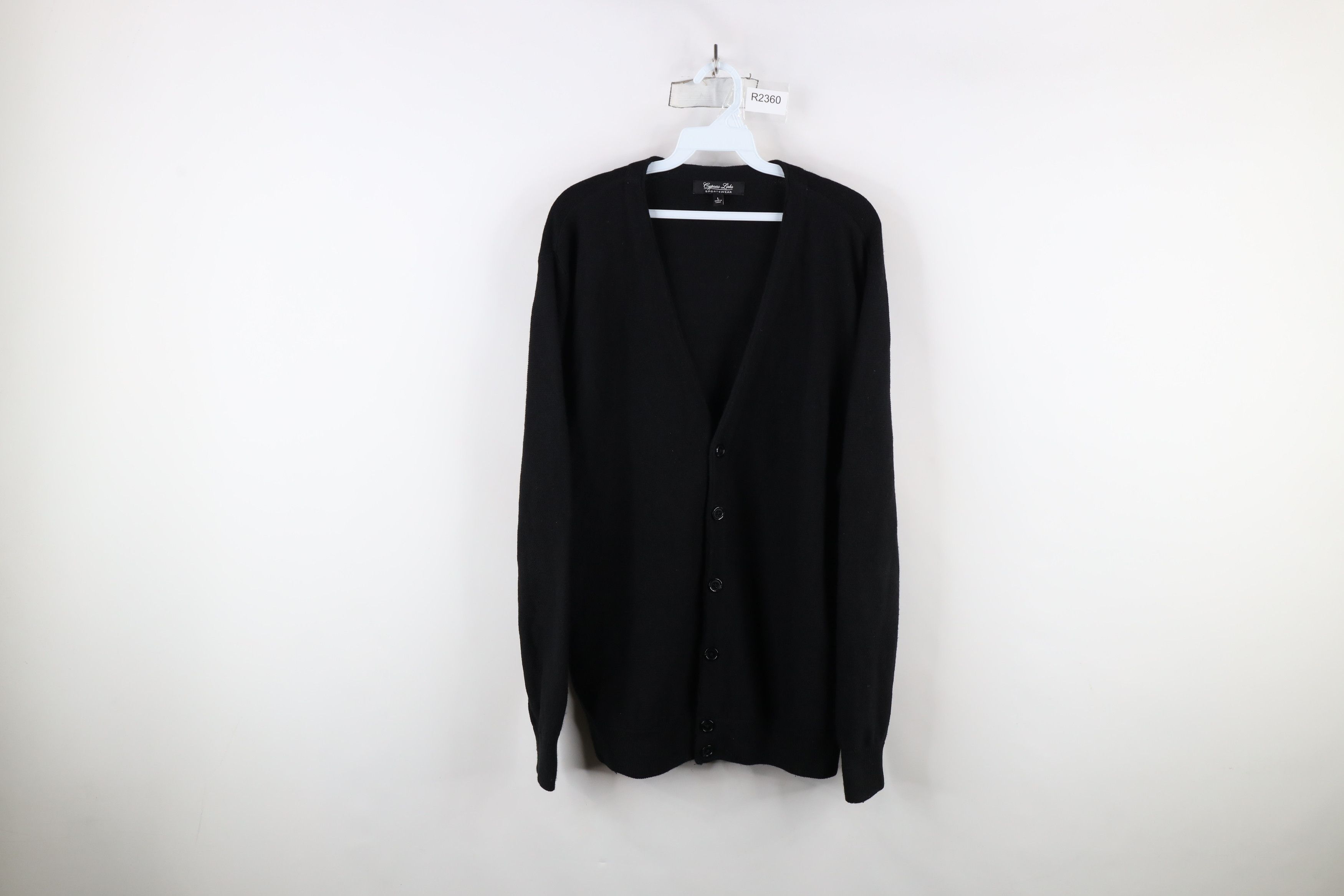 Vintage Vintage 90s Streetwear Knit Button Cardigan Sweater Black Size US L / EU 52-54 / 3 - 1 Thumbnail