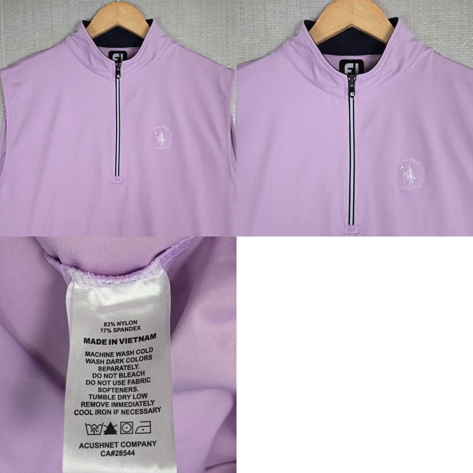 Footjoy FootJoy x Cog Hill Dubsdread Lilac Mens Medium Vest - Golf Performance Size US M / EU 48-50 / 2 - 9 Thumbnail