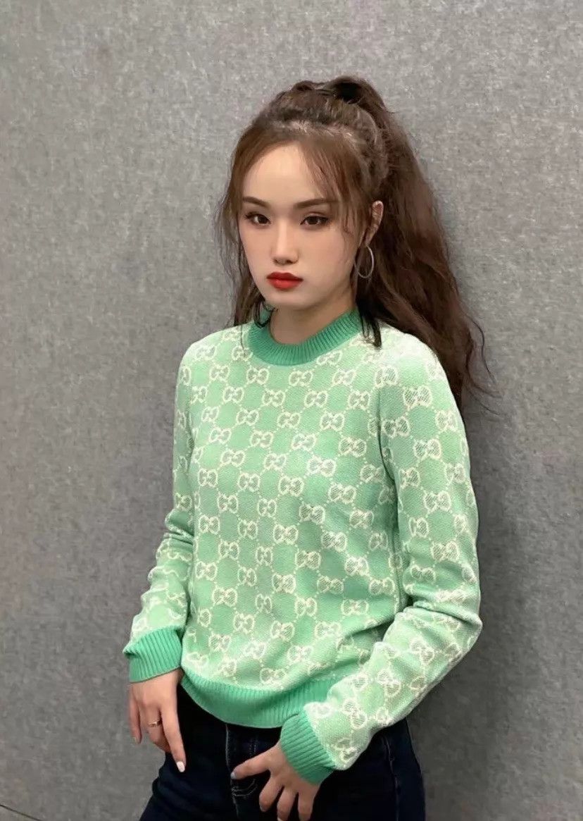 Gucci Gucci Green GG Monogram All Over Knit Sweater M 95 New Size M / US 6-8 / IT 42-44 - 4 Thumbnail