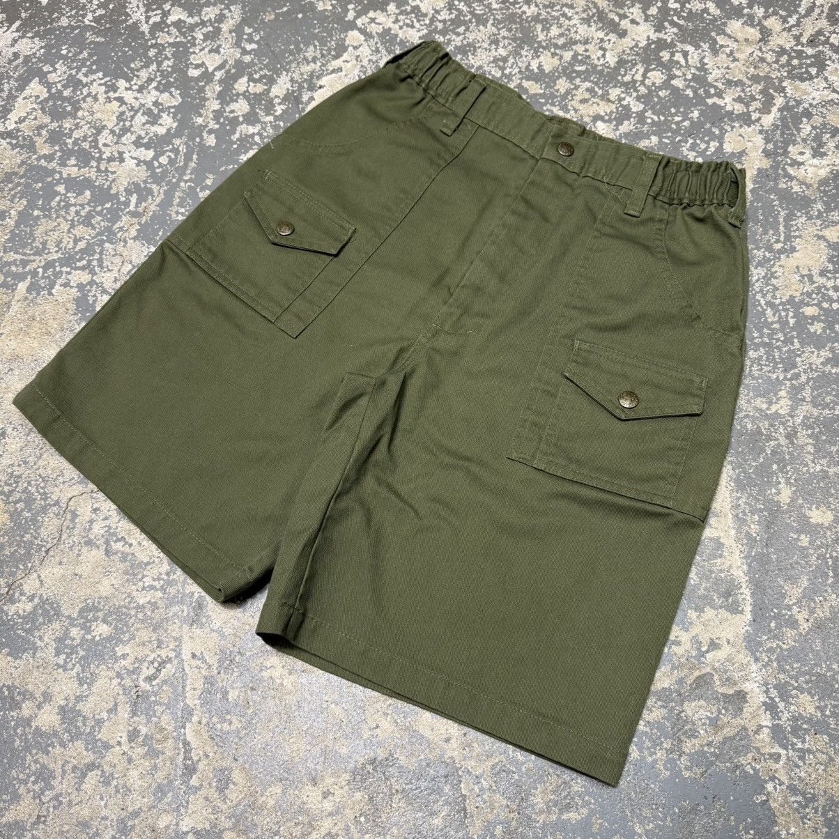 Other Vintage Boy Scouts Of America Green Cargo Shorts Jorts Size US 26 / EU 42 - 2 Thumbnail