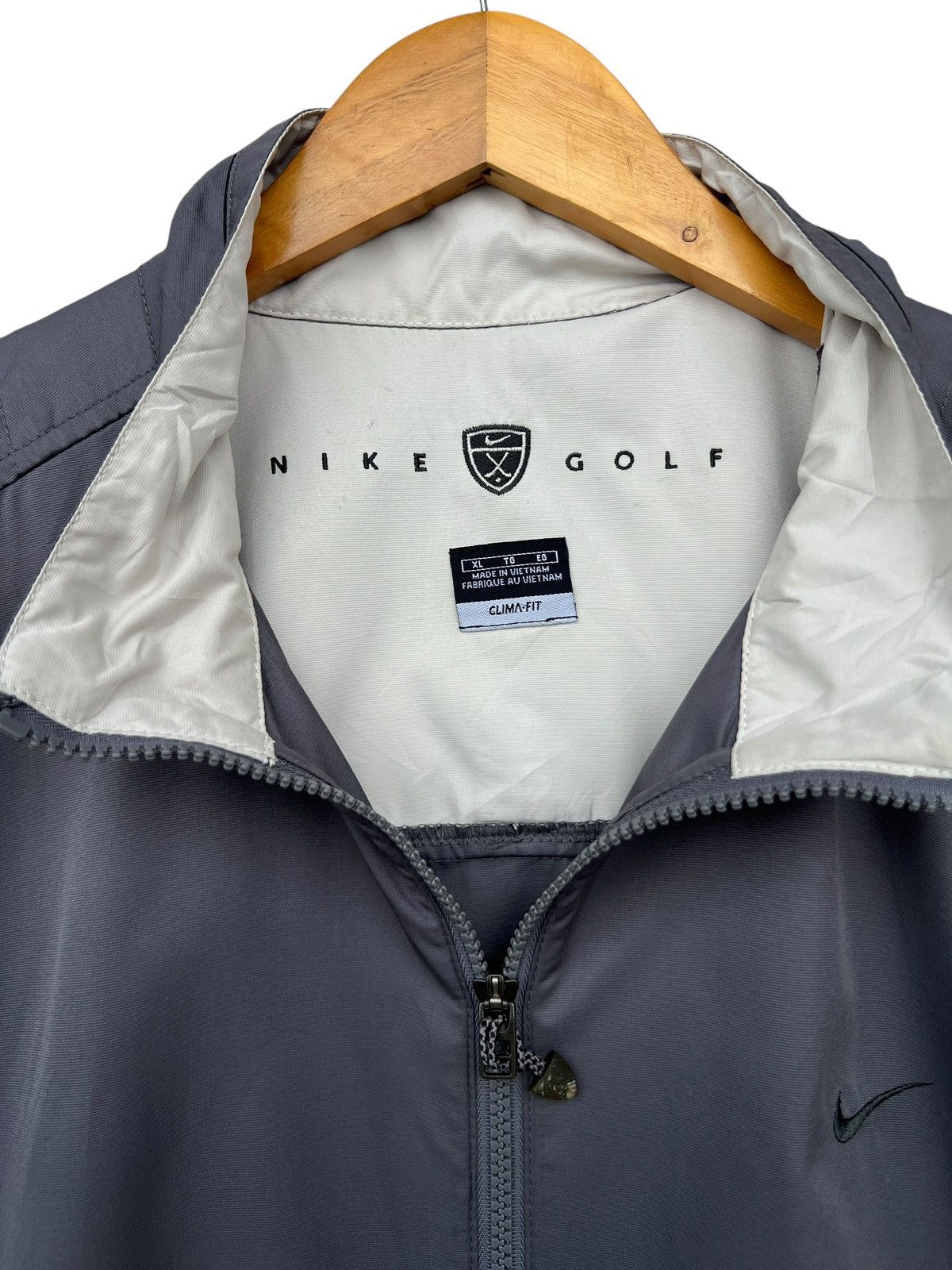 Nike × Vintage Vintage Y2K Nike Zipper Small Swoosh Grey Jacket Size US XL / EU 56 / 4 - 10 Thumbnail