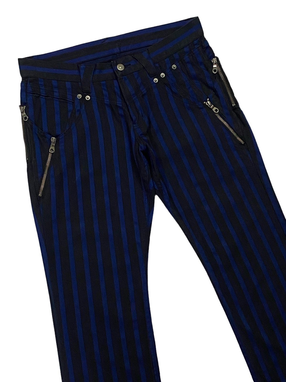 PPFM PPFM Striped Black And Blue Jeans Size US 32 / EU 48 - 15 Thumbnail