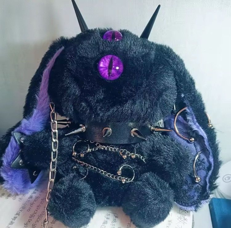 Other Y2K Harajuku Gothic Lolita Furry One-Eyed Rabbit Bag Size ONE SIZE - 3 Thumbnail