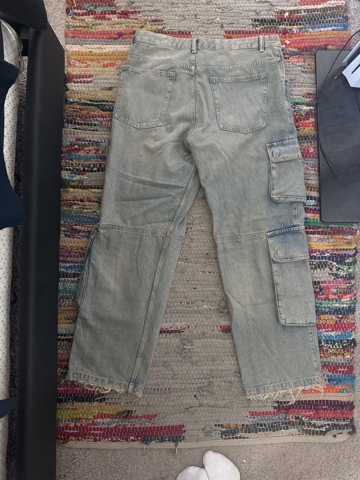 Zara Zara Blue Cargo Baggy Denim Size US 34 / EU 50 - 3 Thumbnail