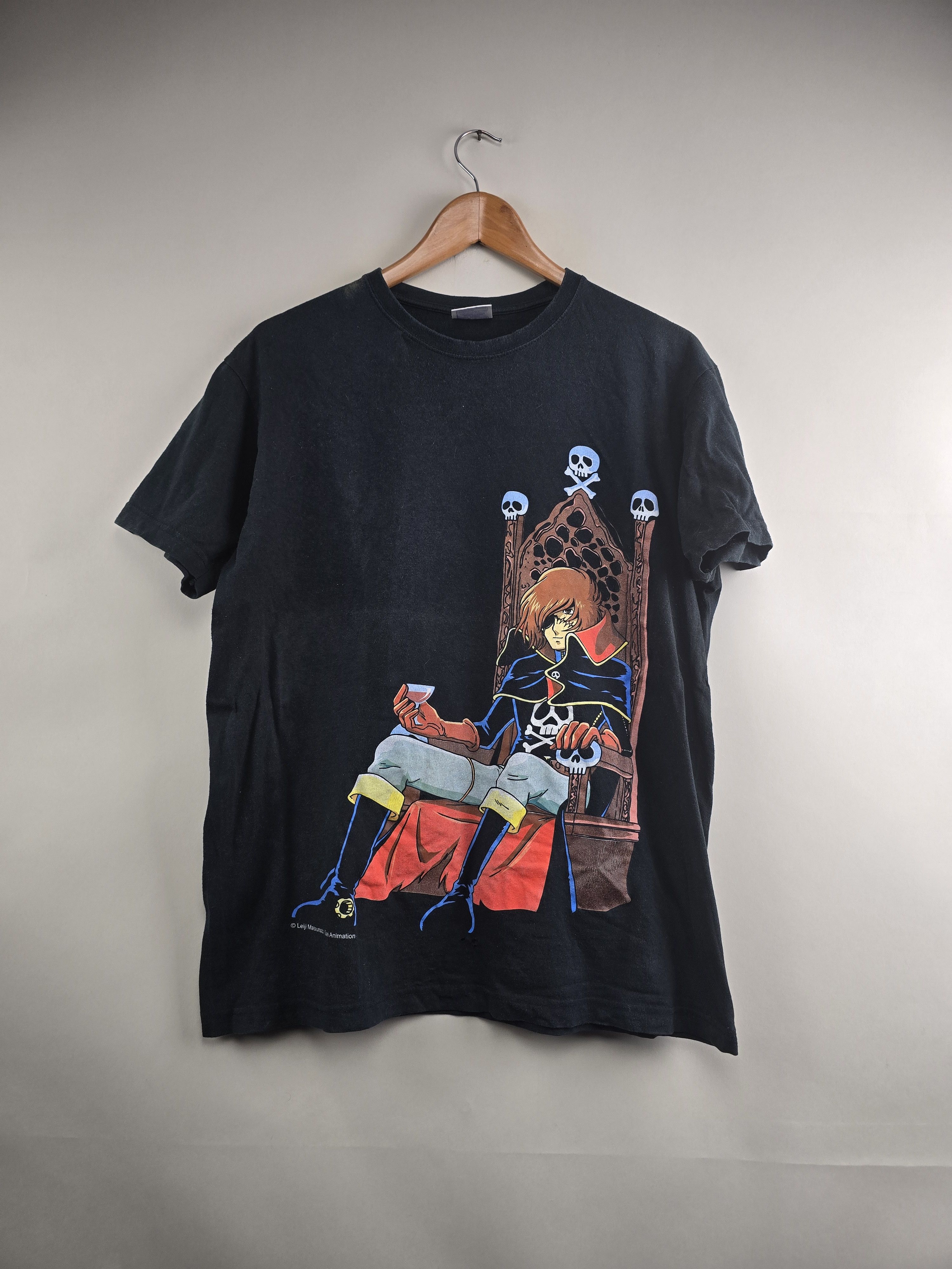 Anime × Vintage 2000 Captain Harlock Throne Anime Tee L 21.5" 27" Size US L / EU 52-54 / 3 - 1 Thumbnail