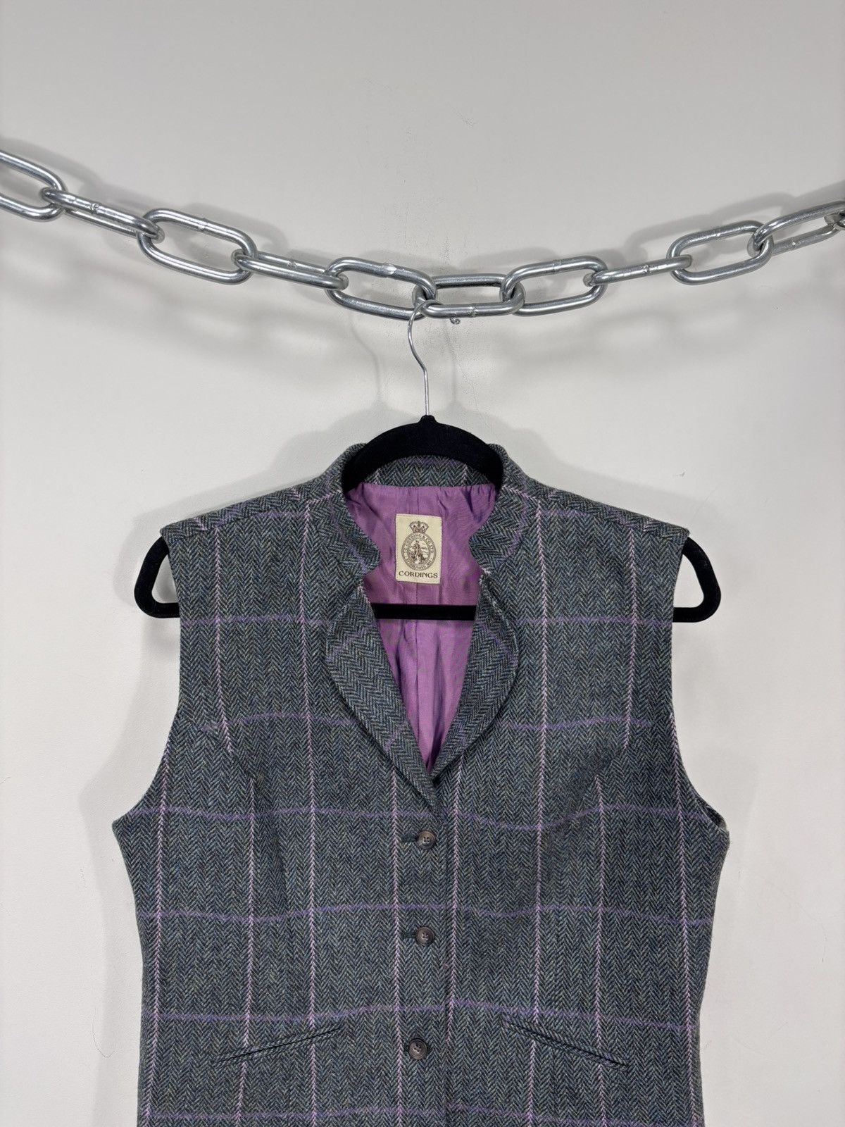 Other Cordings Piccadilly Women’s Wool Tweed Waistcoat Vest Size M / US 6-8 / IT 42-44 - 2 Thumbnail