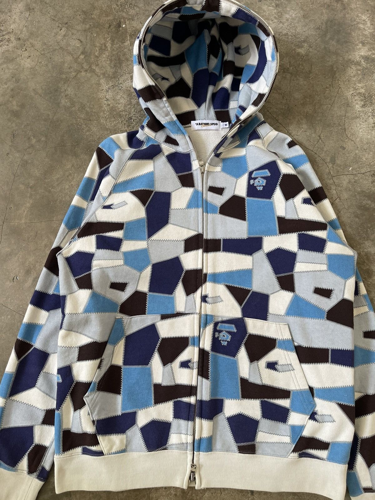 Bape 2008 Bape Splinter Full Zip Hoodie Geometric Design Size US M / EU 48-50 / 2 - 3 Thumbnail