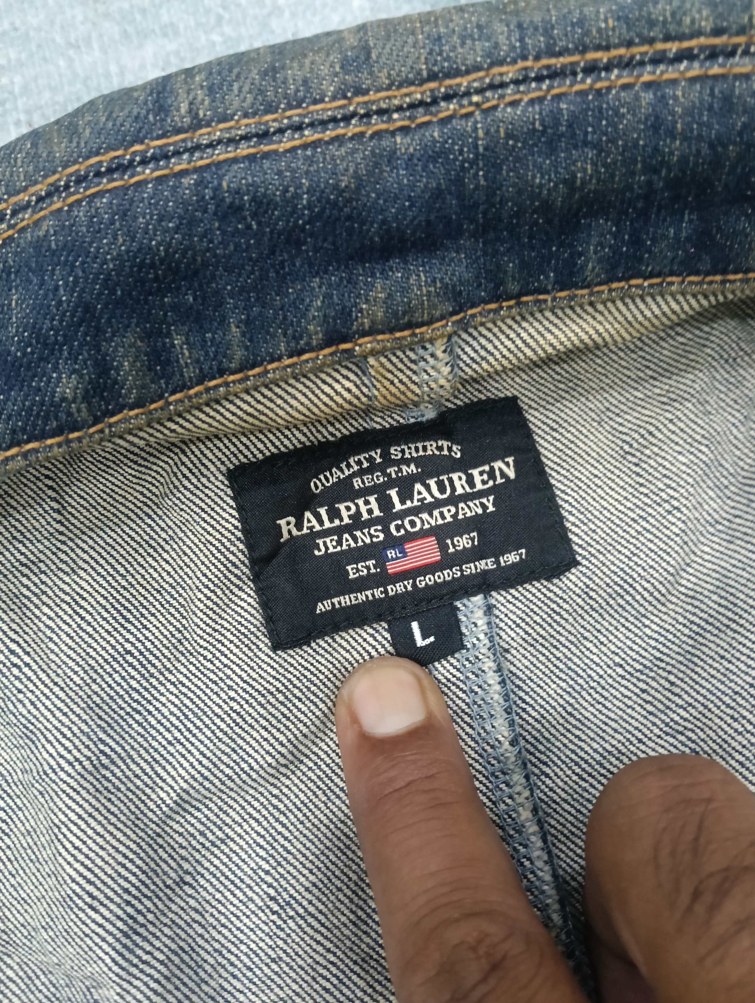 Polo Ralph Lauren × RRL Ralph Lauren × Ralph Lauren Vintage Ralph Lauren Denim Jacket Like Blazer Size L / US 10 / IT 46 - 9 Thumbnail