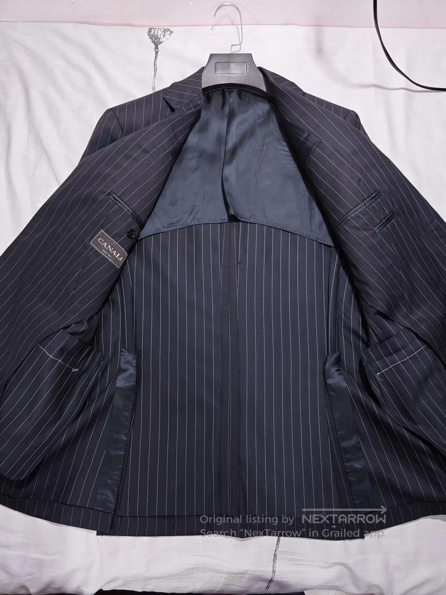 Canali Italian Wool Blazer with Pinstripes. Size US M / EU 48-50 / 2 - 6 Thumbnail