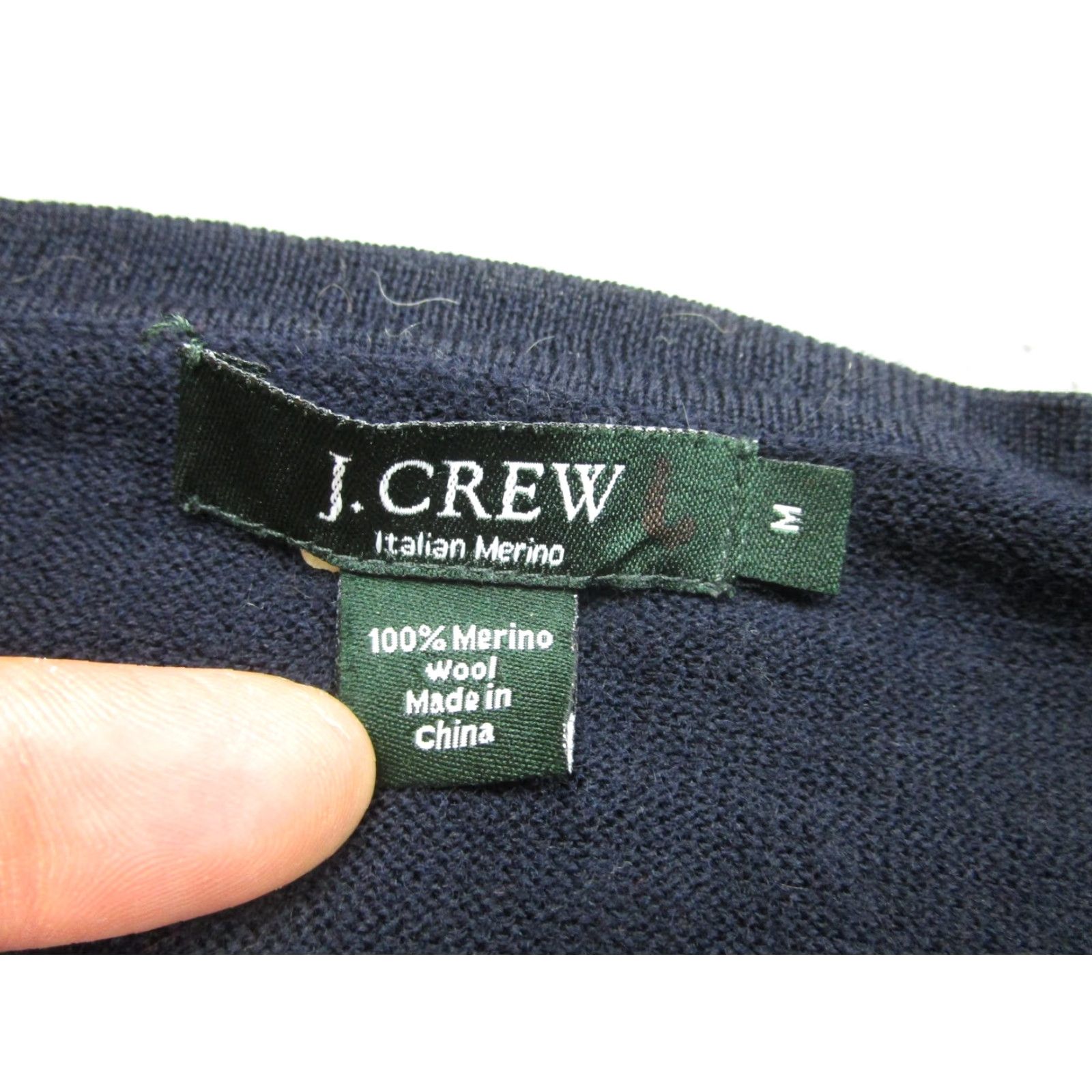 J.Crew J Crew Sweater Mens Medium Blue Italian Merino V Neck Lightweight Knit Pullover Size US M / EU 48-50 / 2 - 5 Thumbnail