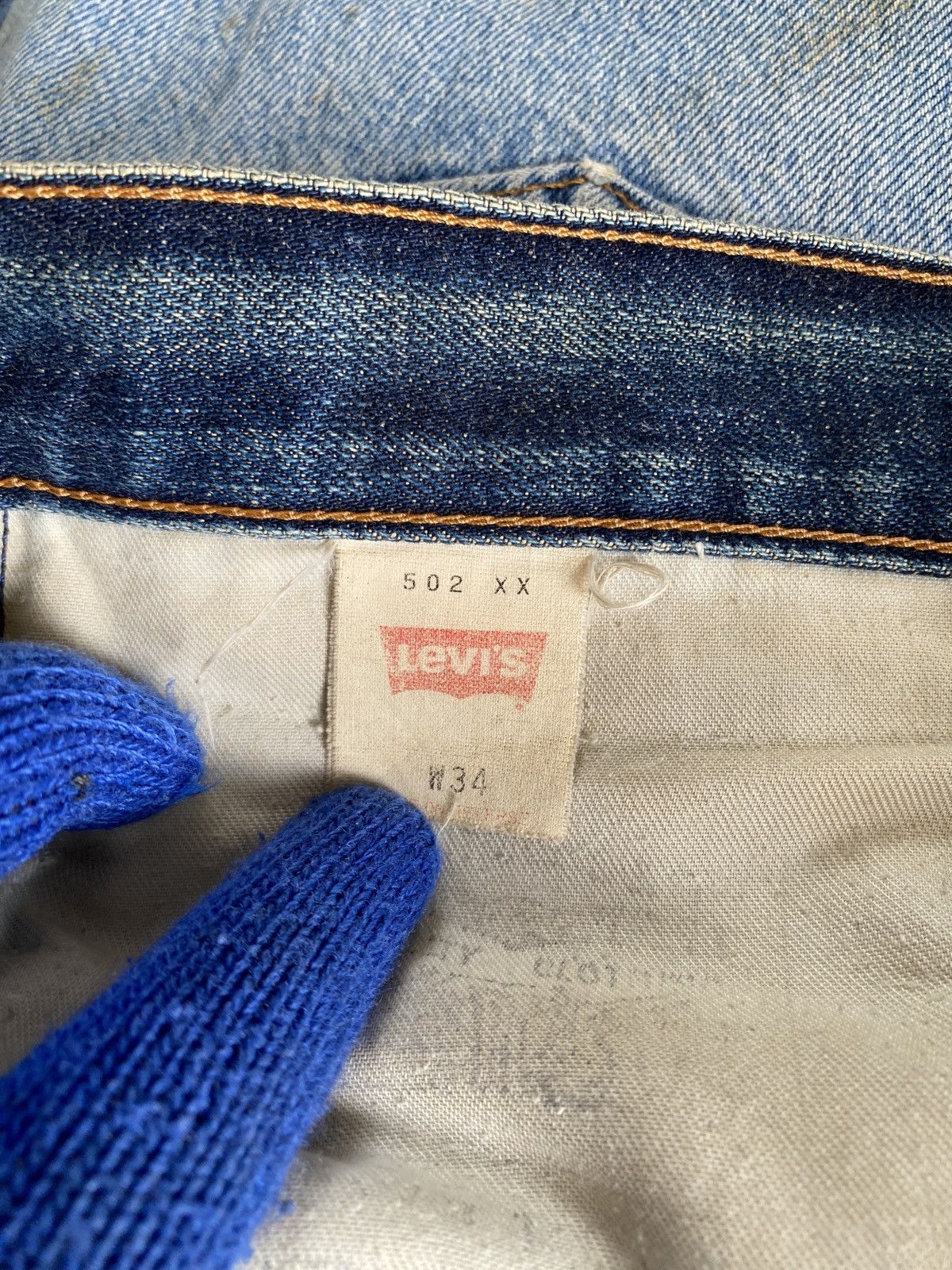 Levi's Vintage Levi’s 502XX Selvedge Rusty Distressed Denim Size US 33 - 18 Thumbnail