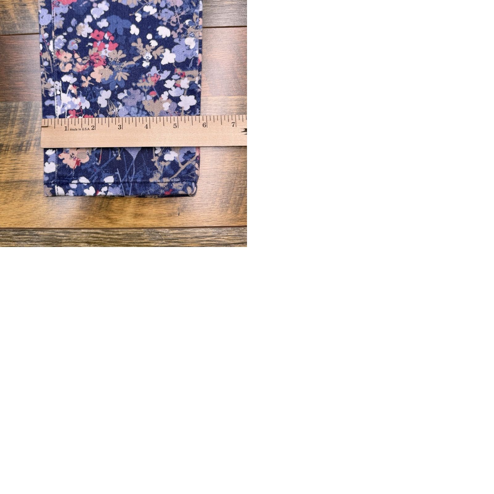 Vintage Chicos Womens Jegging 1R Blue Flowers Mid Rise Stretch Jeans Size 25" / US 0 / IT 36 - 9 Thumbnail