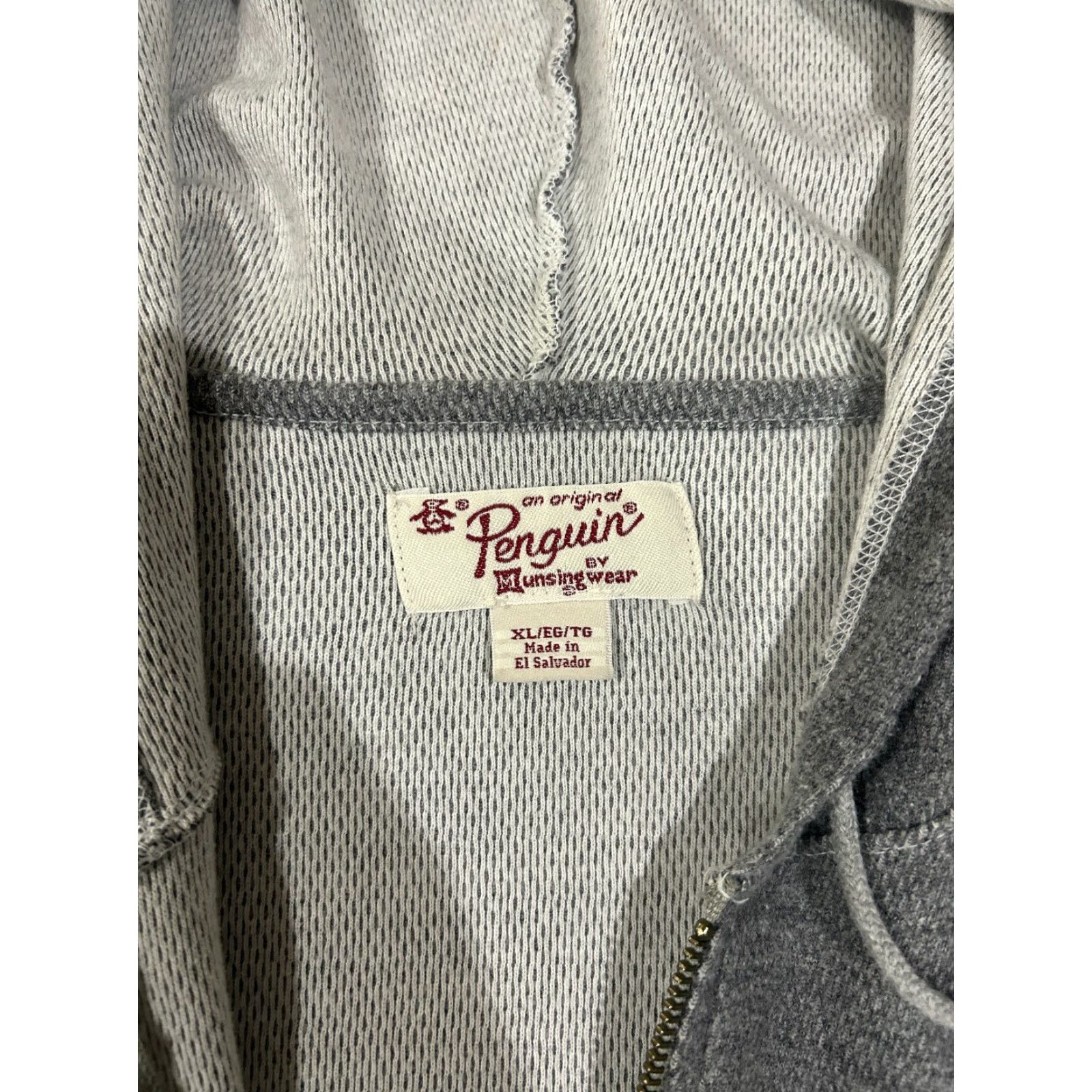 Original Penguin Original Penguin Hoodie Mens XL Gray Full Zip Sweatshirt Long Sleeve Knit Logo Size US XL / EU 56 / 4 - 4 Thumbnail