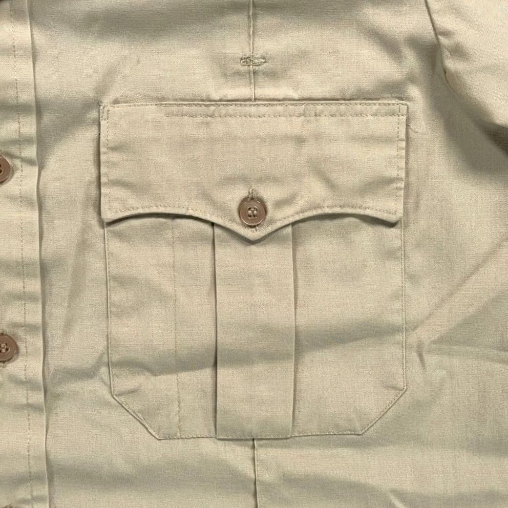 Vintage VINTAGE Flying Cross Shirt Adult MEDIUM Brown 70s Polyester Poplin Size US M / EU 48-50 / 2 - 5 Thumbnail