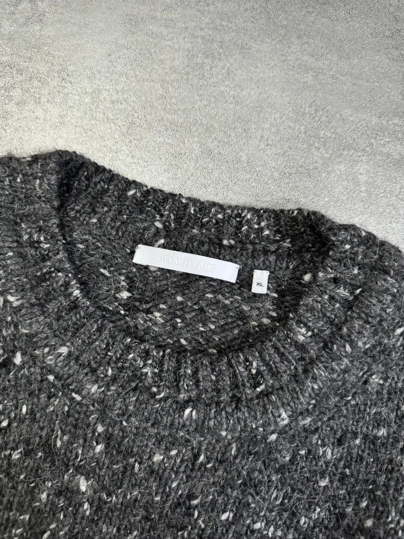 Helmut Lang × Vintage AW2018 Helmut Lang Grey Wool Knit Band Sweater Size US L / EU 52-54 / 3 - 8 Thumbnail