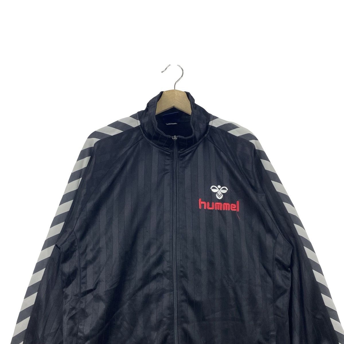 Hummel Vintage HUMMEL TRACK Jacket Chevron Striped Full Zip Size US XL / EU 56 / 4 - 2 Thumbnail