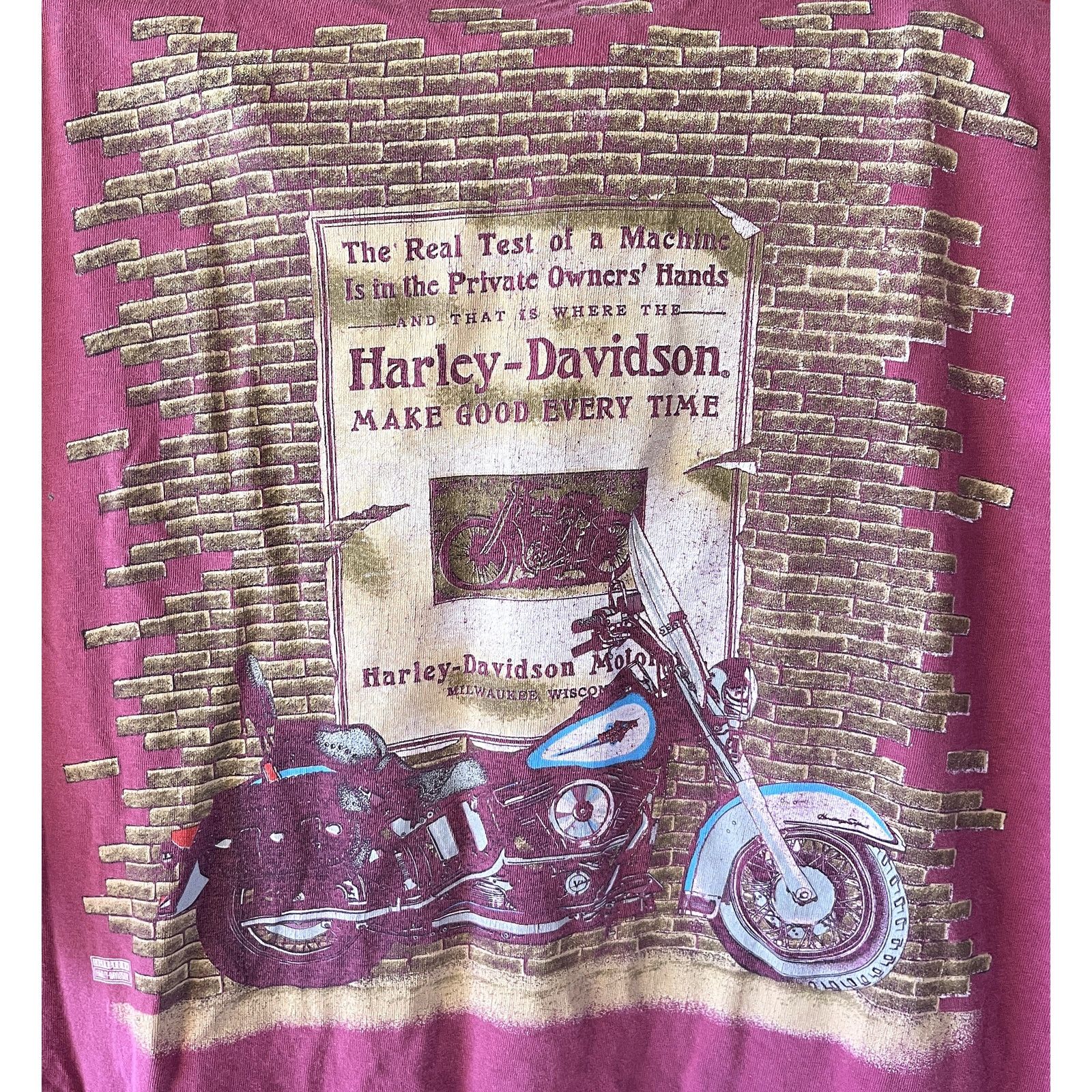 Harley Davidson Vintage Official Harley-Davidson Tee Shirt Size XL Size US XL / EU 56 / 4 - 1 Thumbnail