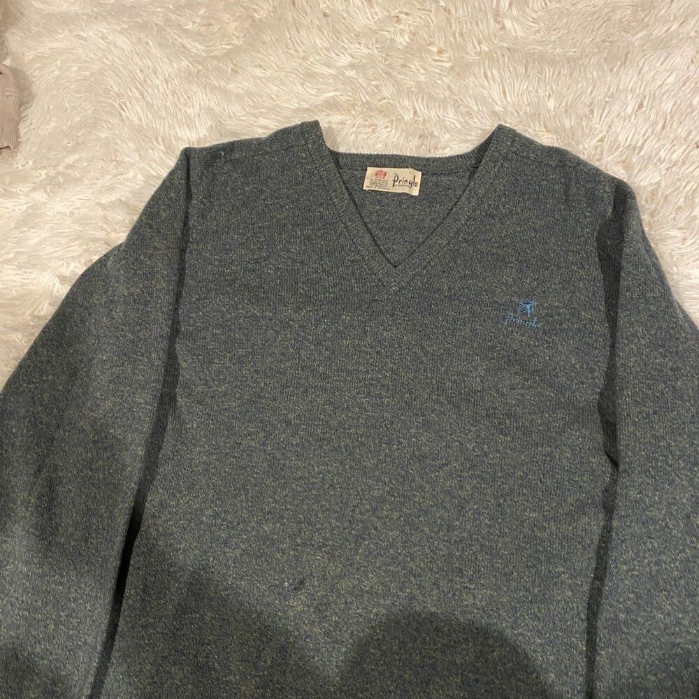 Pringle Of Scotland Vintage Pringle of Scotland Gray Golf Sports V Neck Sweater Size US L / EU 52-54 / 3 - 8 Thumbnail