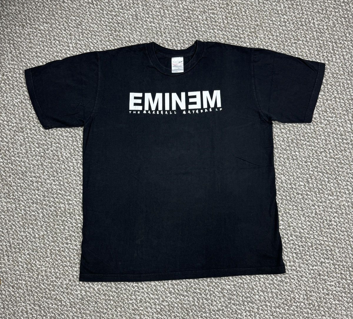 image of Vintage Y2K Eminem Marshall Mathers Lp Remember Me? Rap Hip in Black, Men's (Size XL)