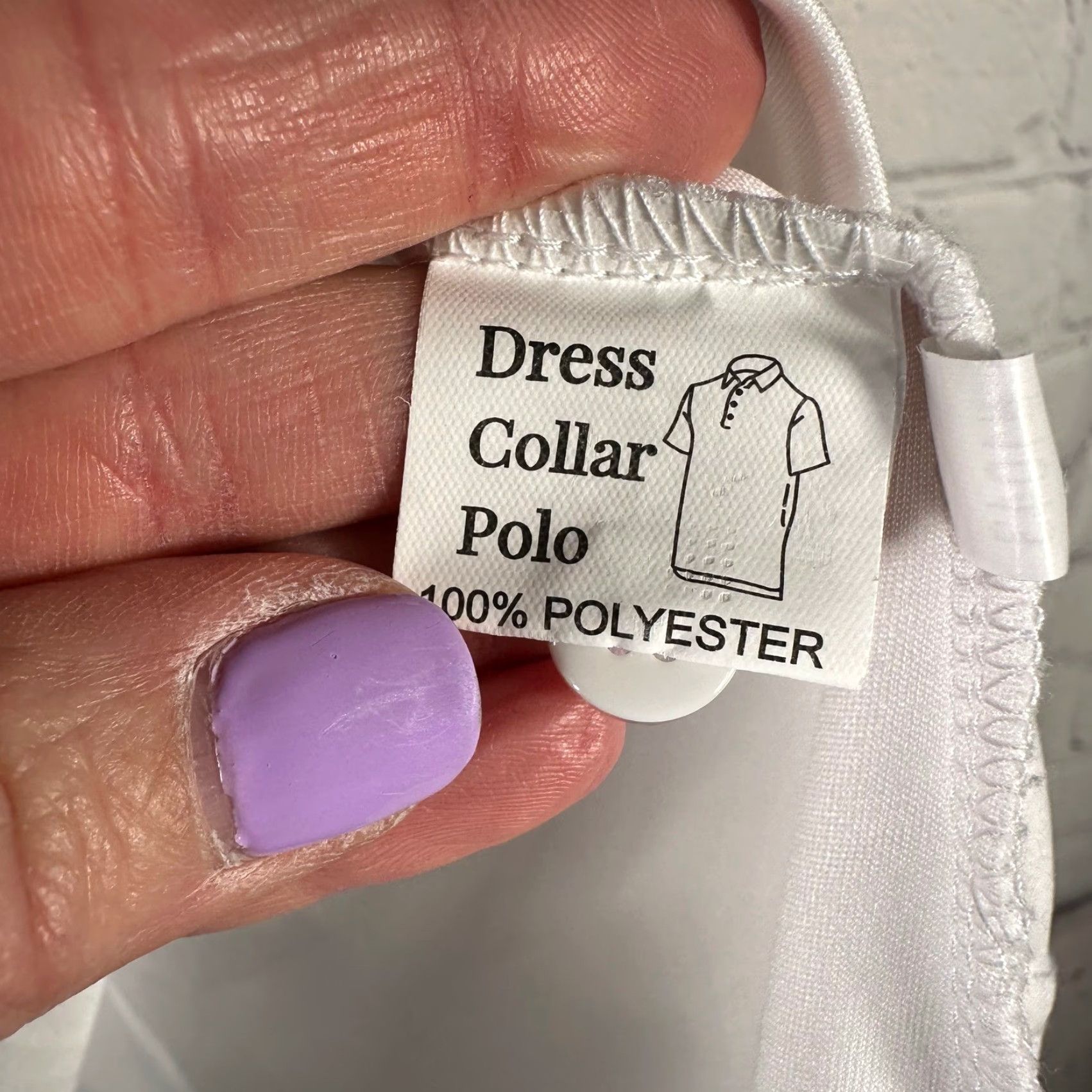 CO Collars & Co Dress Collar Polo Shirt White Short Sleeve M Women's Polo Shirt White Moisture Wicking Classic Comfort Size M / US 6-8 / IT 42-44 - 4 Thumbnail