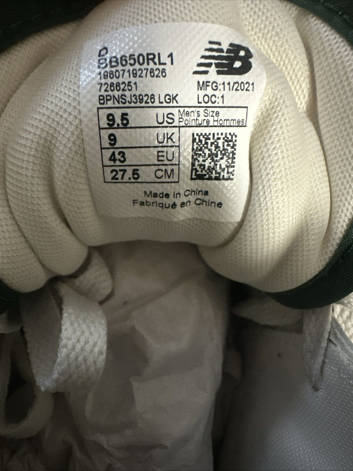 New Balance Men New Balance Aime Leon Dore 650 Green White 9.5 BB650RL1 Size US 10 / EU 43 - 9 Thumbnail