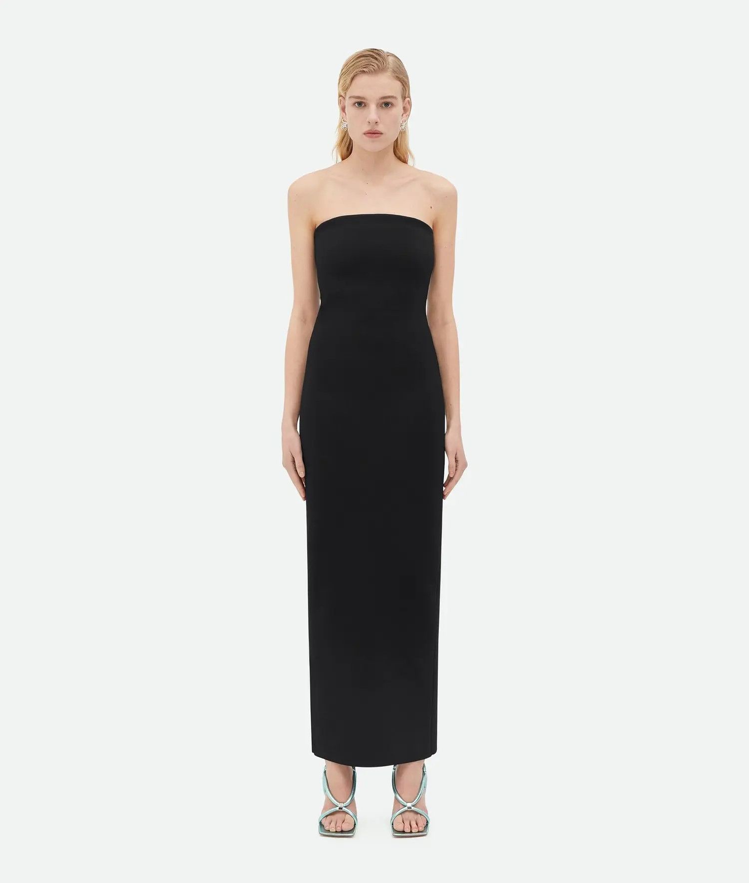 Bottega Veneta o1w1db10825 Compact Viscose Dress in Black Size M / US 6-8 / IT 42-44 - 1 Thumbnail