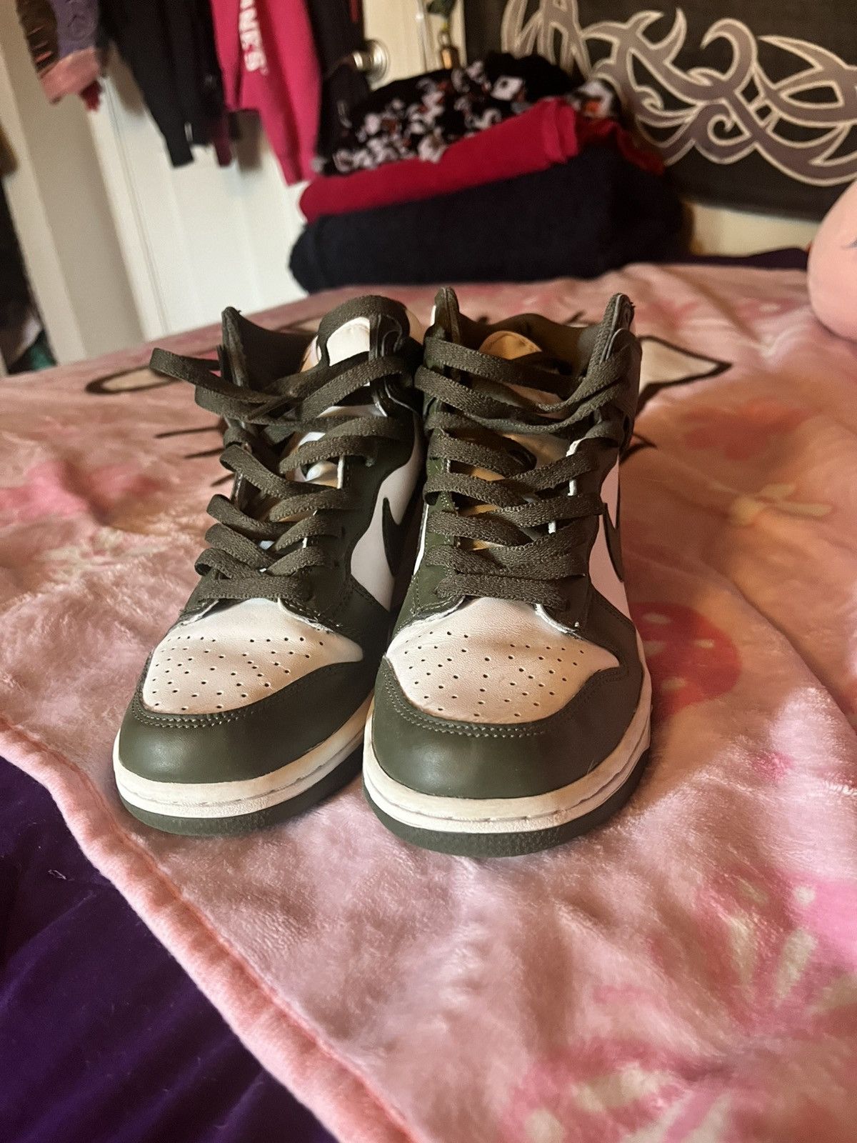 Nike khaki dunks high Size US 6.5 / EU 39-40 - 5 Thumbnail