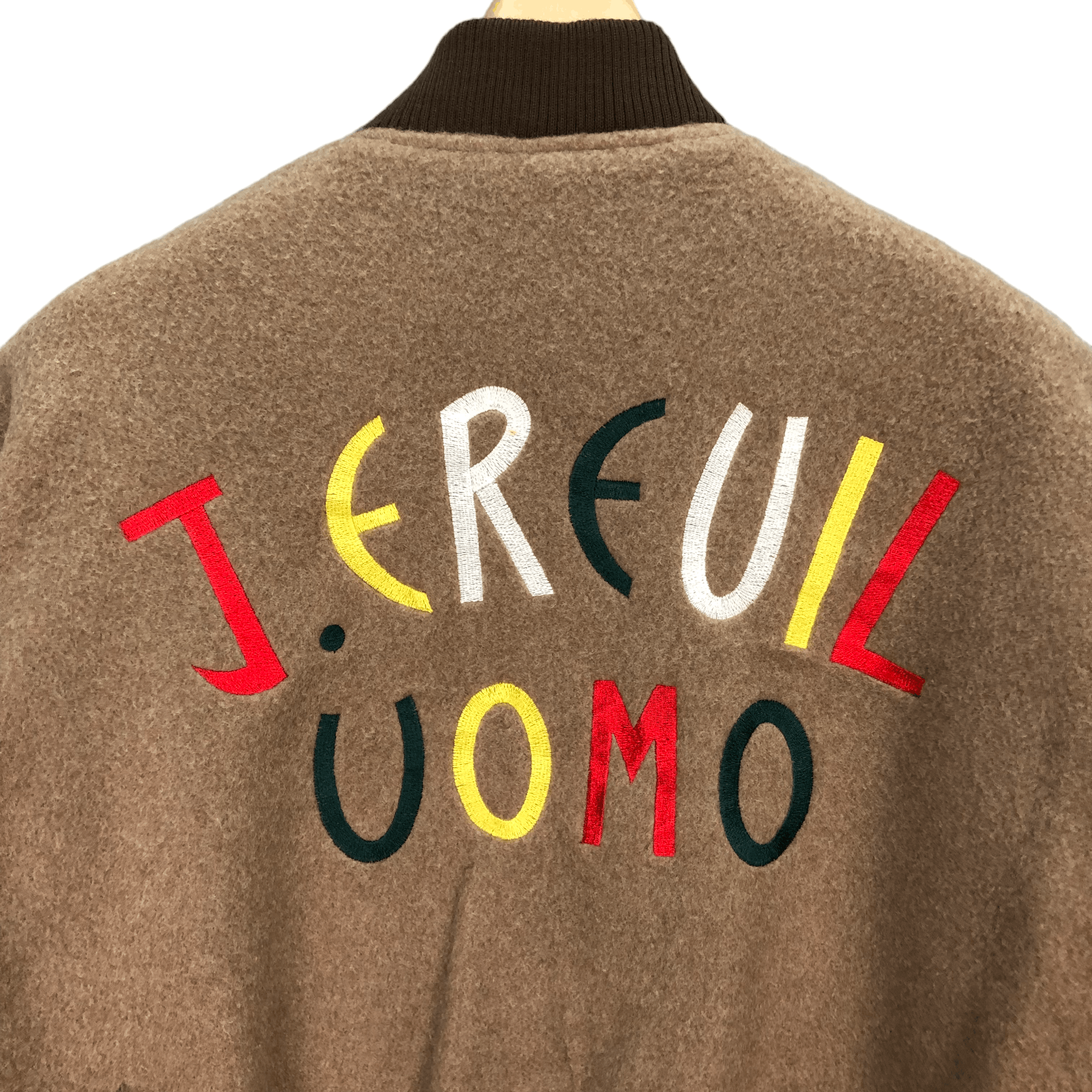 Japanese Brand JOSEPH EREUIL COLORFUL SHEEP LEATHER WOOL BOMBER #5764-206 Size US L / EU 52-54 / 3 - 15 Thumbnail