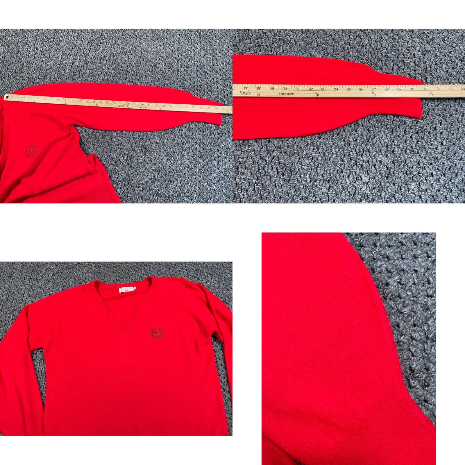 Vintage VINTAGE 70s Royal Kaanapali Wool V-Neck Sweater Adult Medium Red Embroidered Retro Mens Size US M / EU 48-50 / 2 - 8 Thumbnail