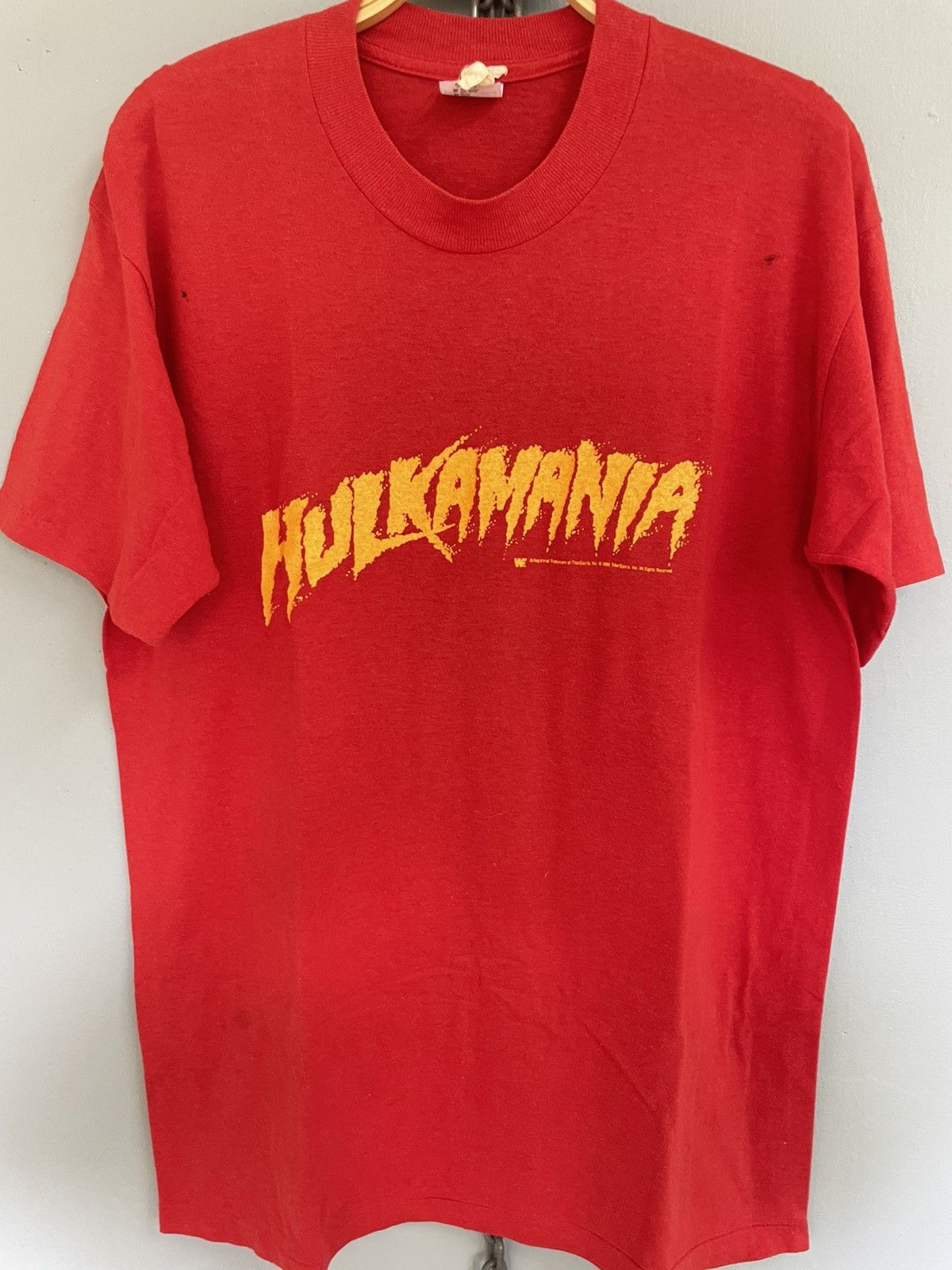WWF Vintage 80s Hulkamania WWF t shirt Size US L / EU 52-54 / 3 - 3 Thumbnail