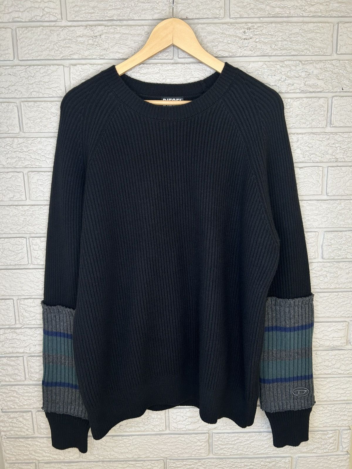 Diesel K Liff Rib Knit Wool Sweater