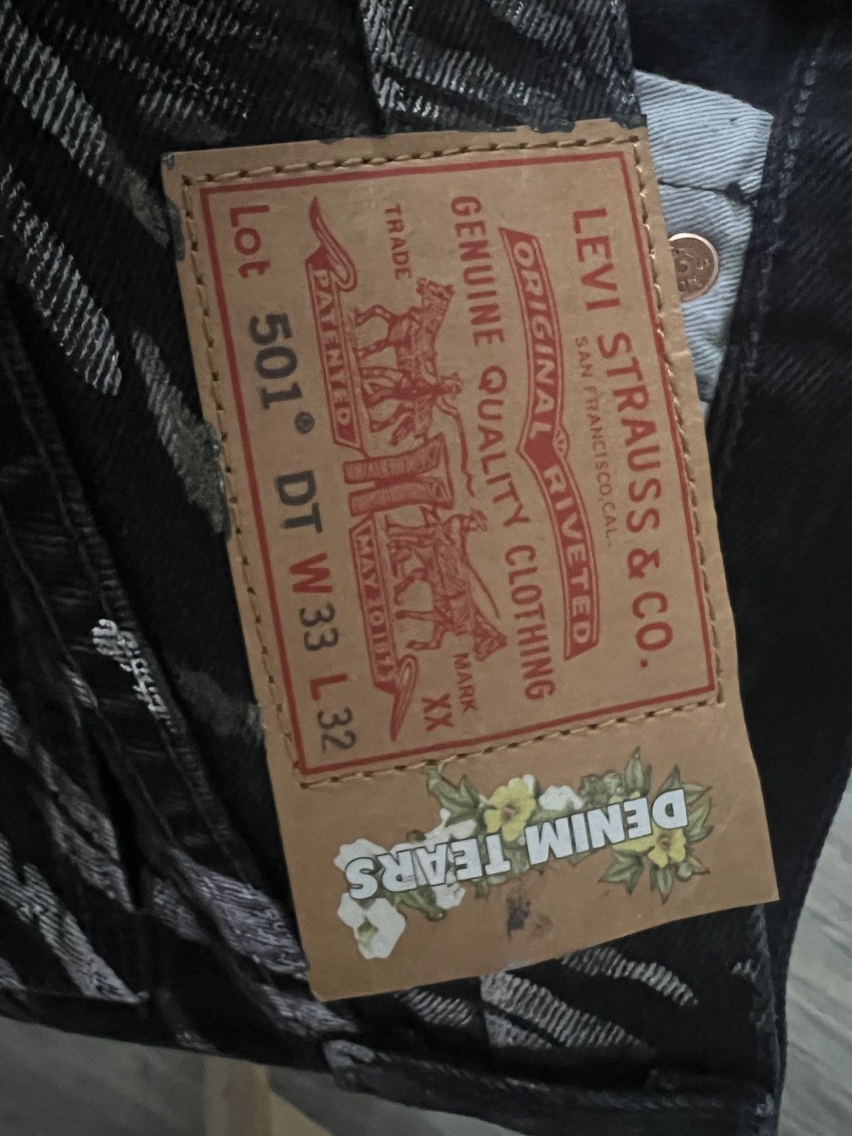 DENIM TEARS × Levi's Ming tiger print Levi's 501 rare Size US 33 - 5 Thumbnail
