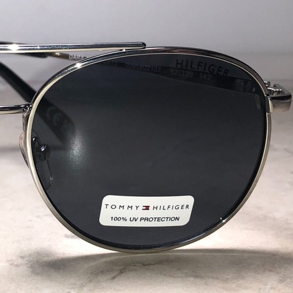 Tommy Hilfiger Tommy Hilfiger Silver Round Aviator Sunglasses Size ONE SIZE - 6 Thumbnail