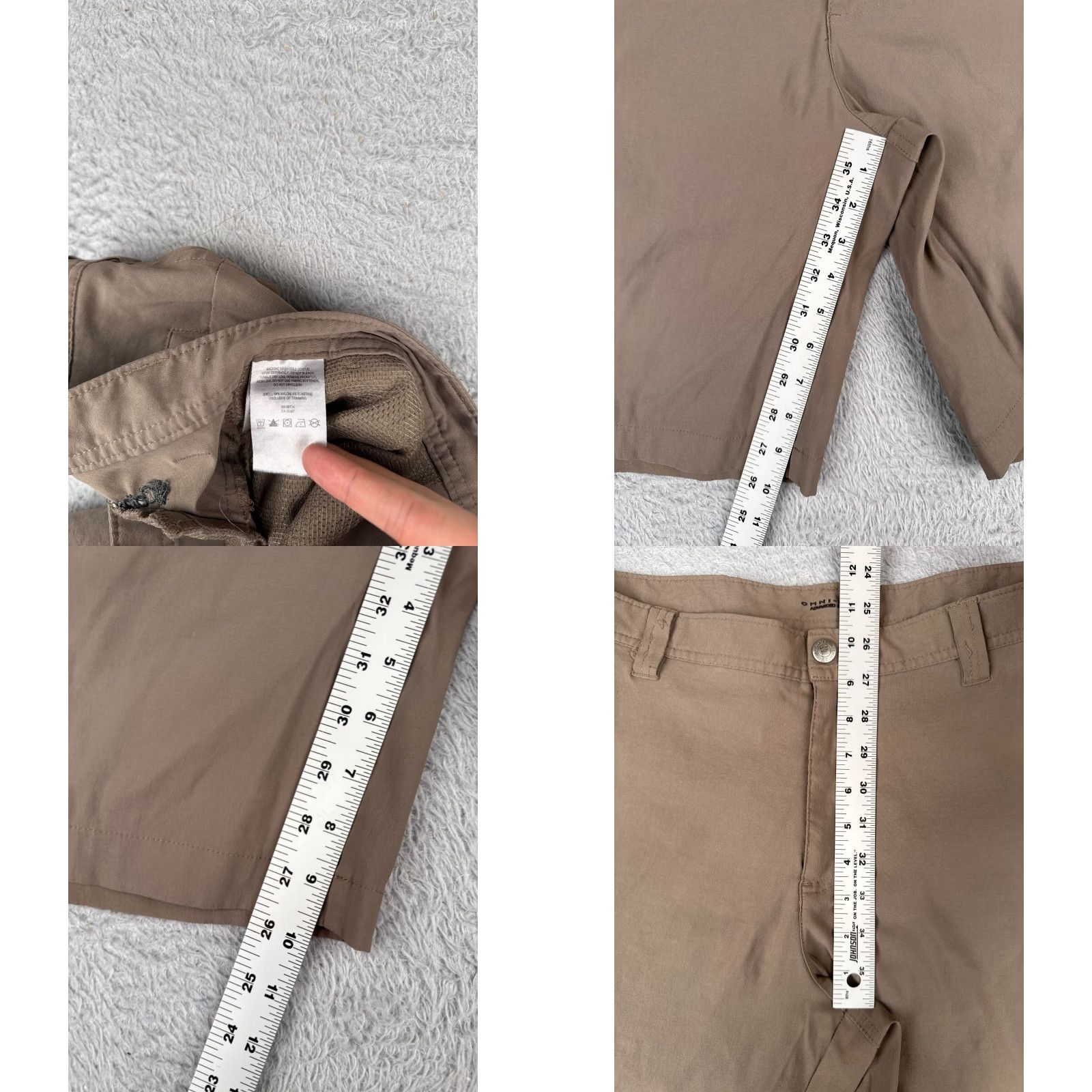 Vintage Columbia Shorts Men 38 Brown Cargo Omni-Shield Nylon Blend Hike Camp Fish 38x10 Size US 38 / EU 54 - 8 Thumbnail