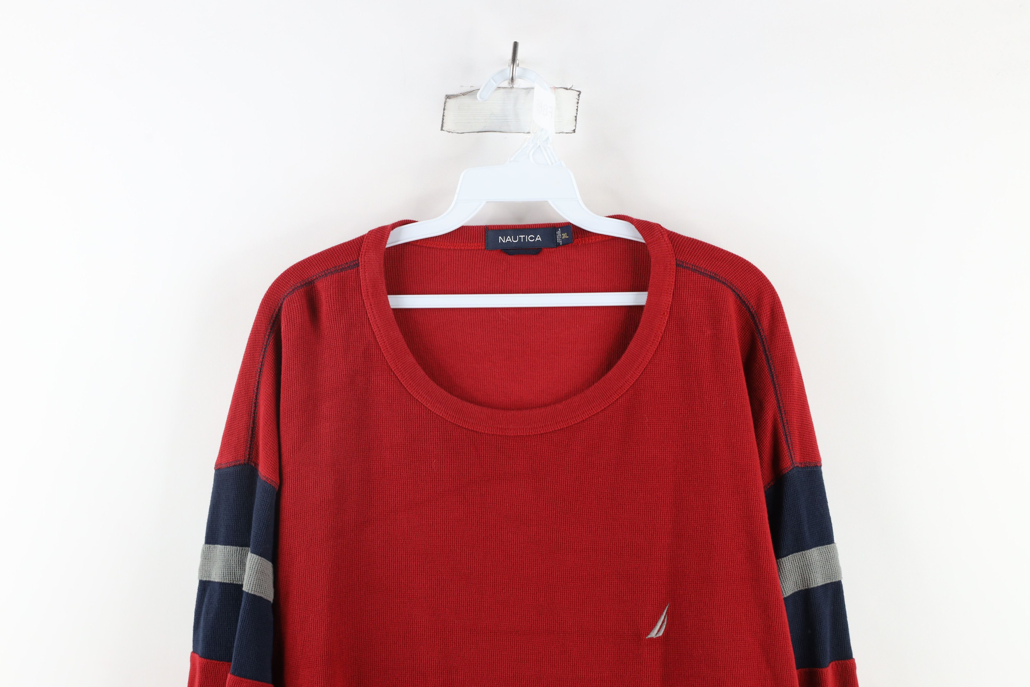 Nautica × Vintage Vintage Nautica Thermal Waffle Knit Long Sleeve T-Shirt Size US XXL / EU 58 / 5 - 2 Thumbnail