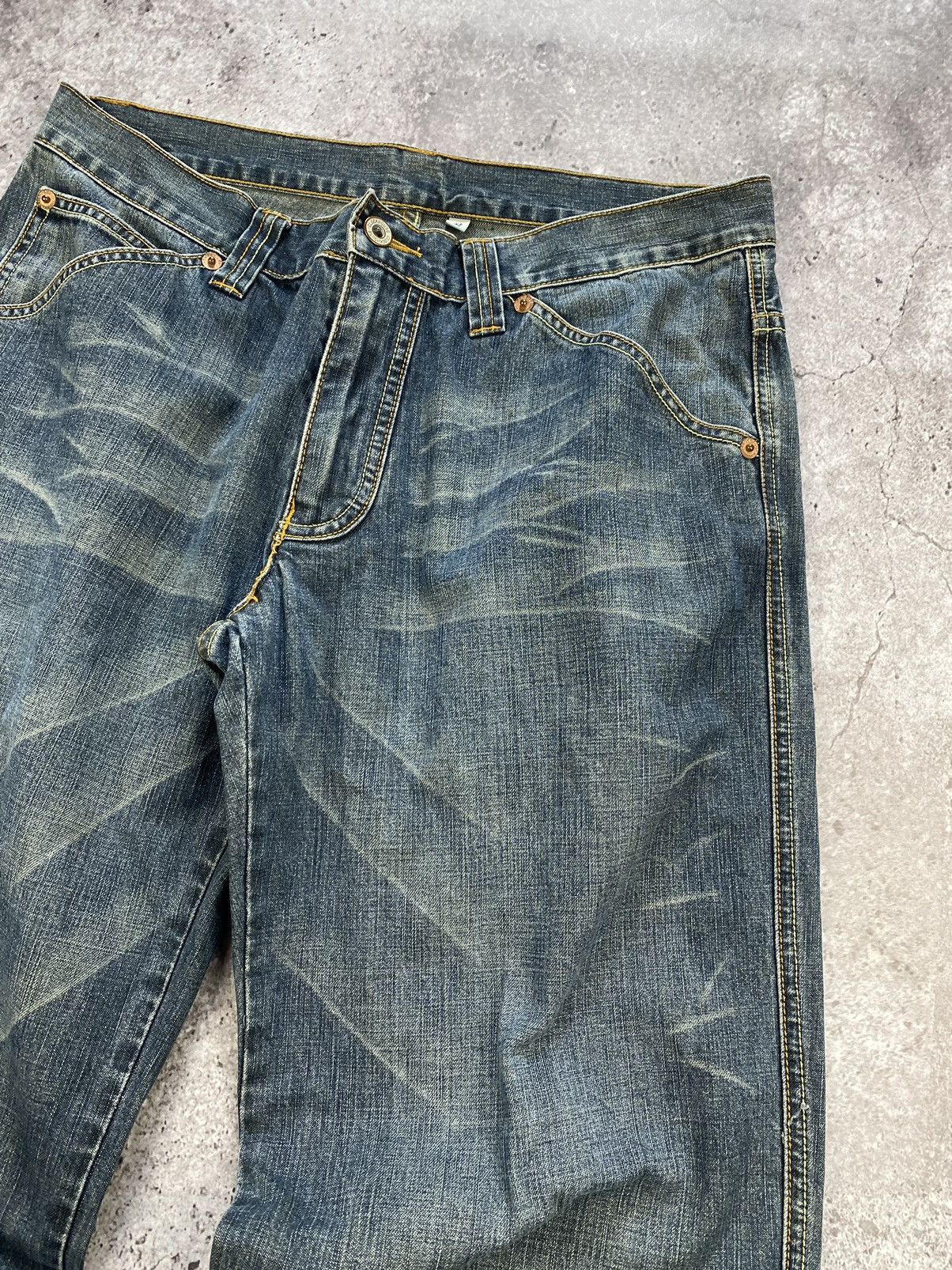 If Six Was Nine × Japanese Brand Rick Owens Junya Watanabe Style Baggy Button Denim Pants Size US 34 / EU 50 - 12 Thumbnail