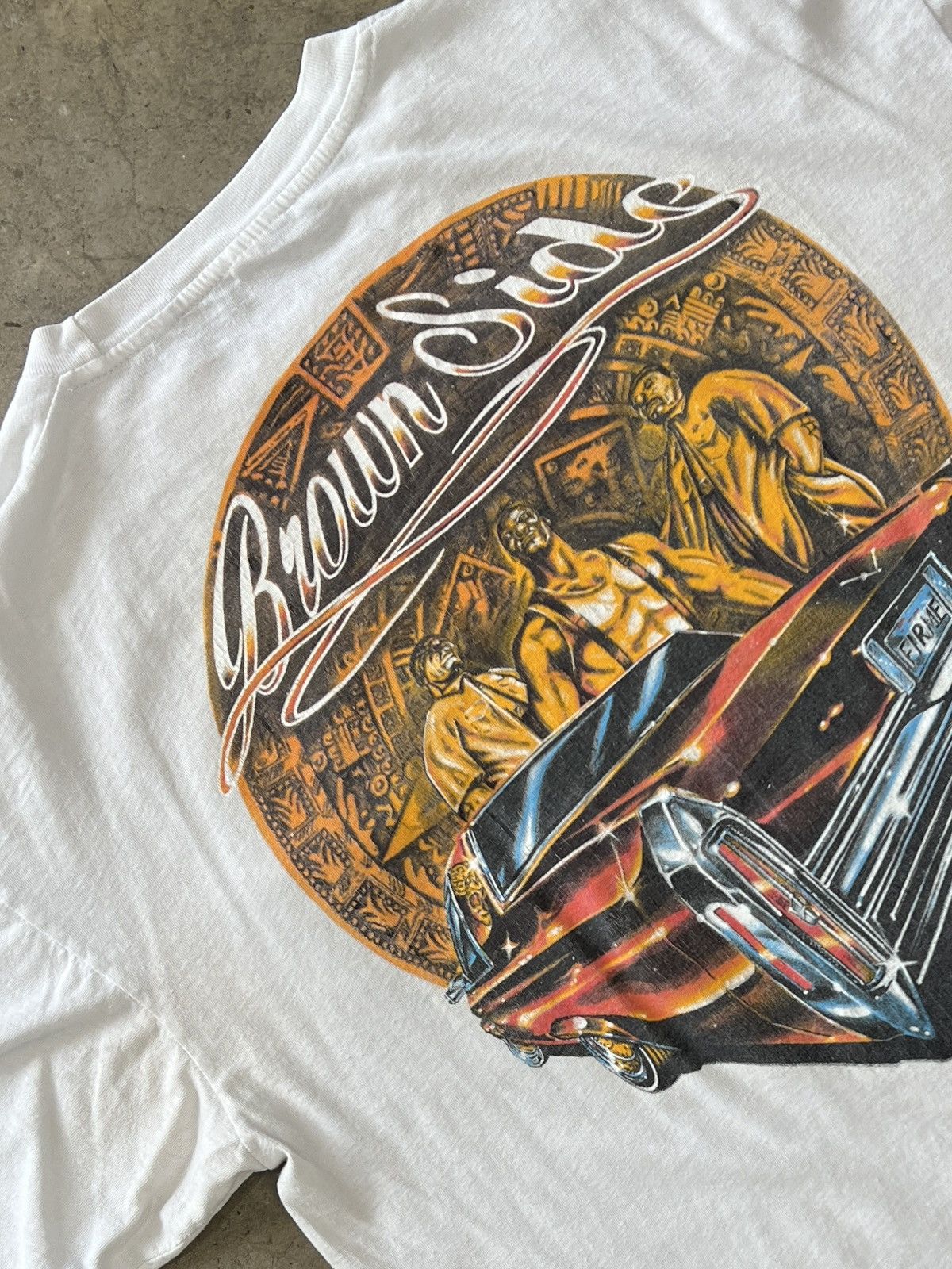 Vintage Vintage Brown Side Firme Lowrider Azteca Cholo Tee Large Size US L / EU 52-54 / 3 - 1 Thumbnail