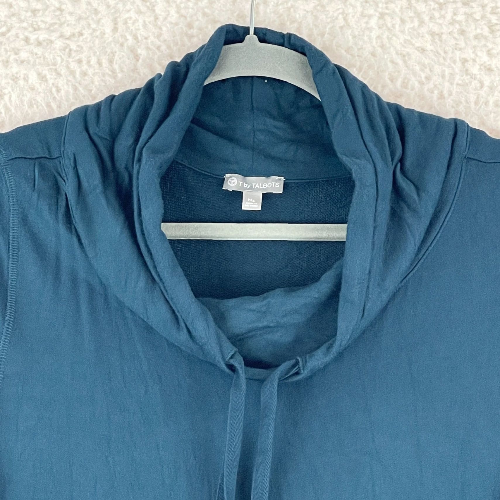 Talbots T by Talbots Dress Womens PM Green Cowl Neck Long Sleeve Pullover Stretch Size M / US 6-8 / IT 42-44 - 3 Thumbnail