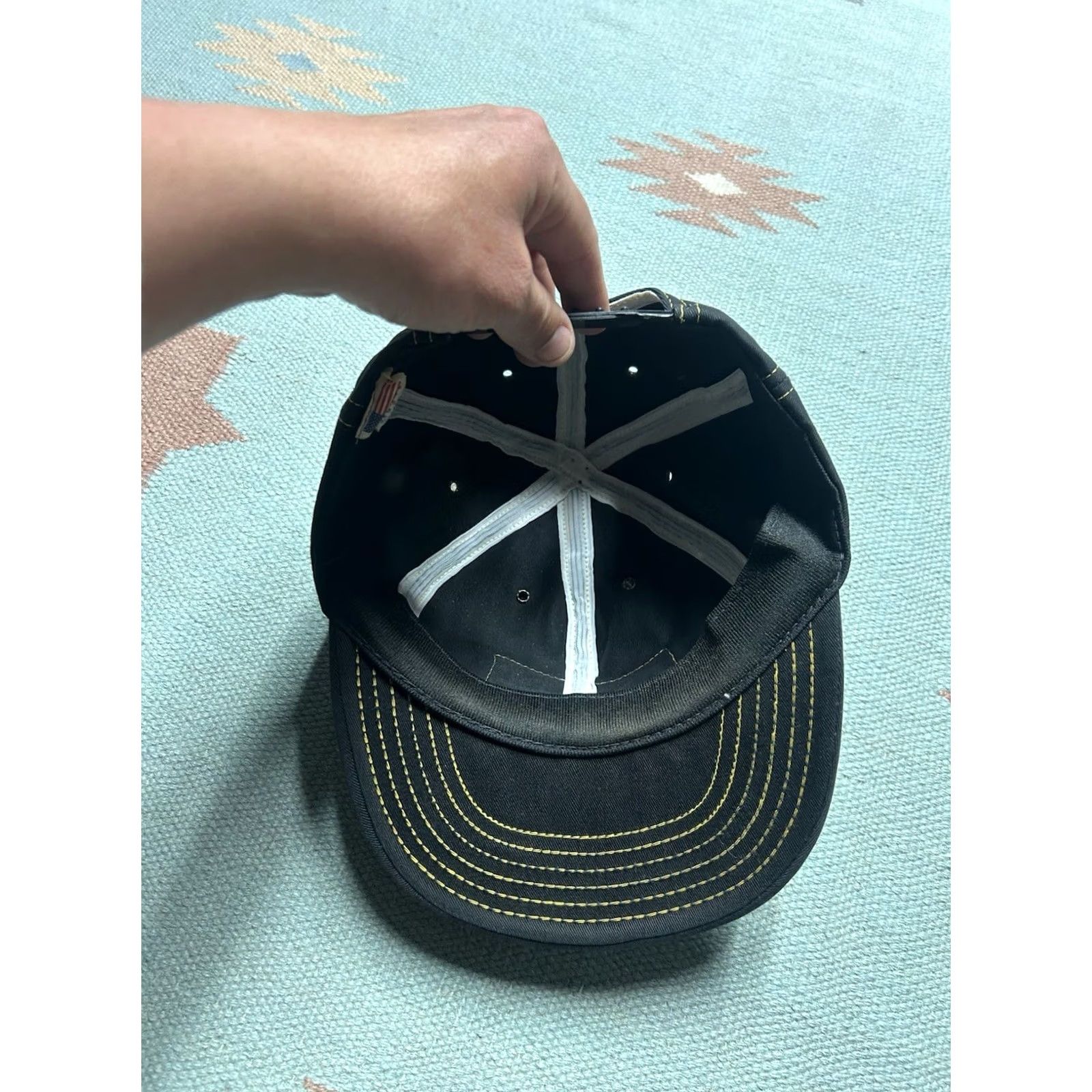 Vintage VINTAGE 80s Snapback Hat Cap Cargill Seeds Farm Patch USA Made Black MEN Adjustable Unbranded USA Theme Read Size ONE SIZE - 6 Thumbnail