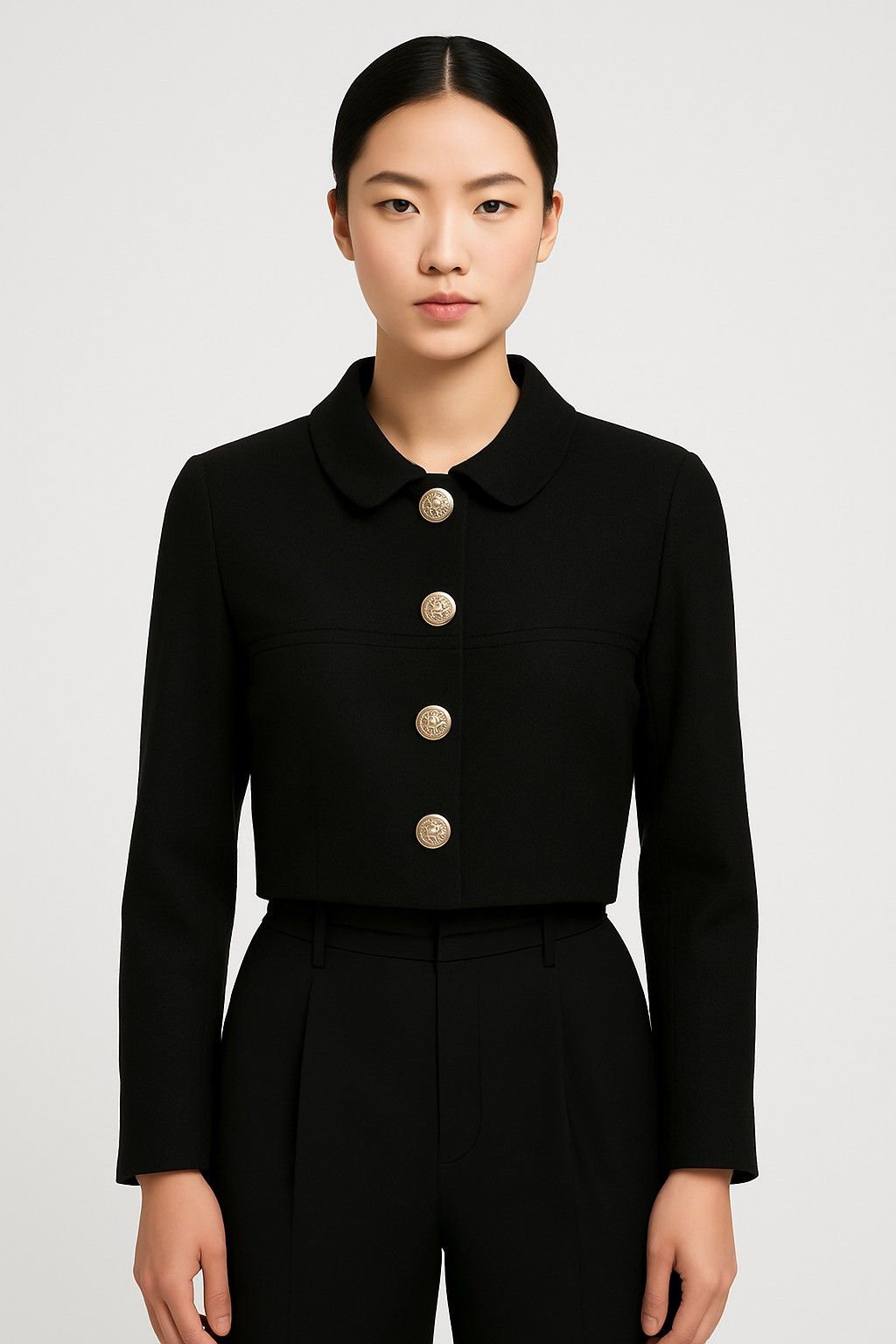 Balmain Vintage Balmain Paris Black Cropped Wool Jacket Size S / US 4 / IT 40 - 3 Thumbnail