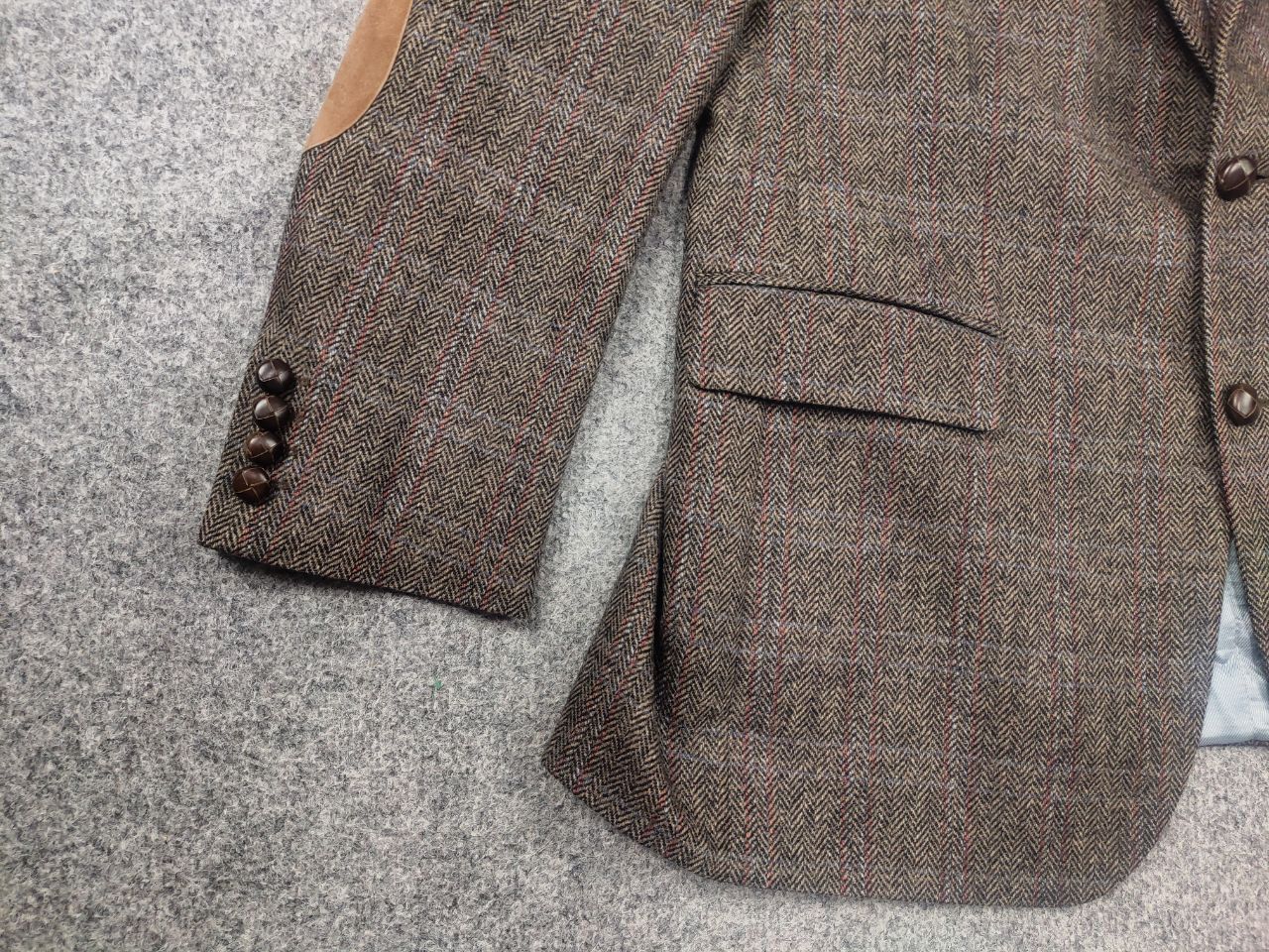 Barbour Vintage Barbour herren Wool Tweed herringbone Blazer Jacket Size US L / EU 52-54 / 3 - 6 Thumbnail