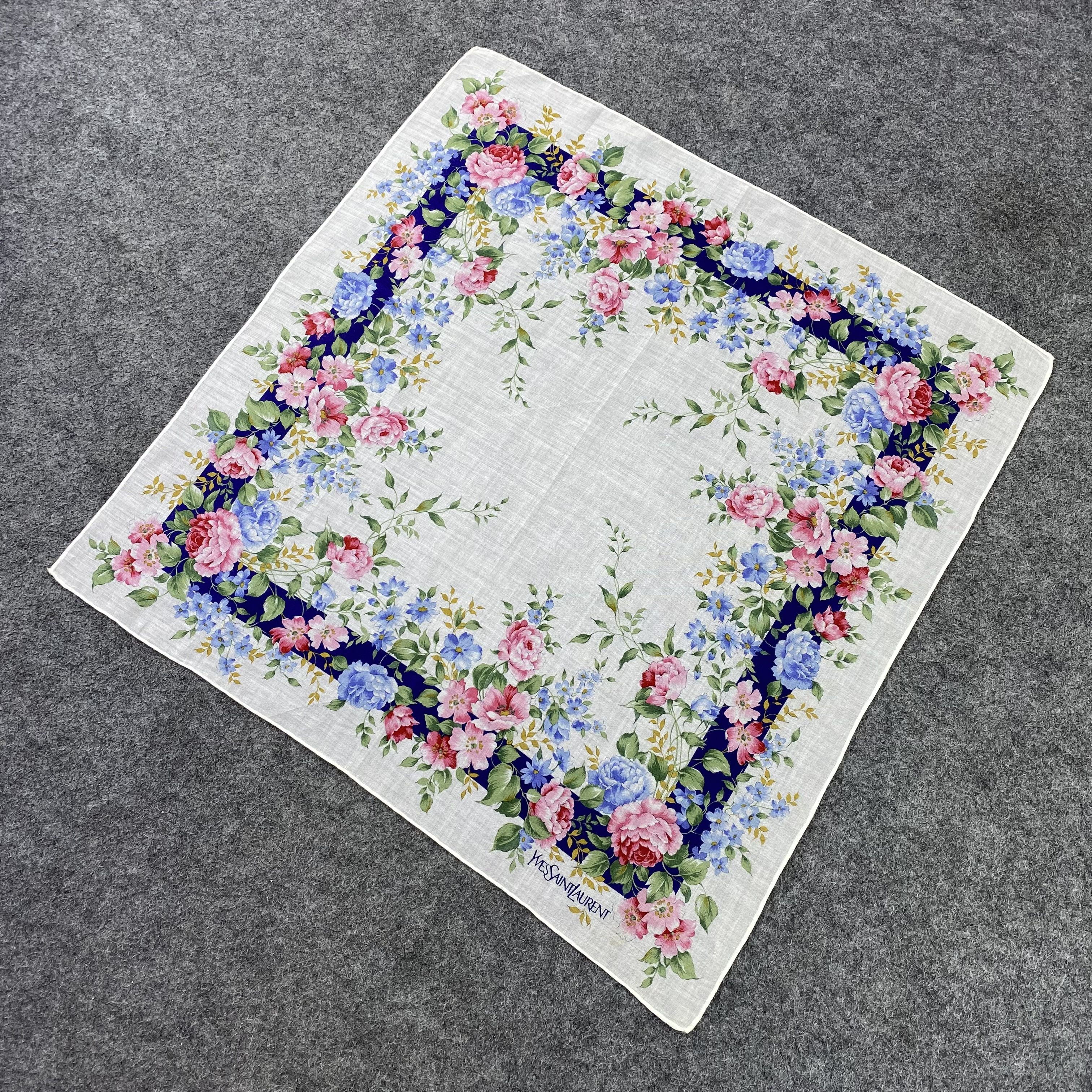 Vintage × Yves Saint Laurent Yves Saint Laurent Handkerchief / Bandana /Neckerchief-B1033 Size ONE SIZE - 4 Thumbnail