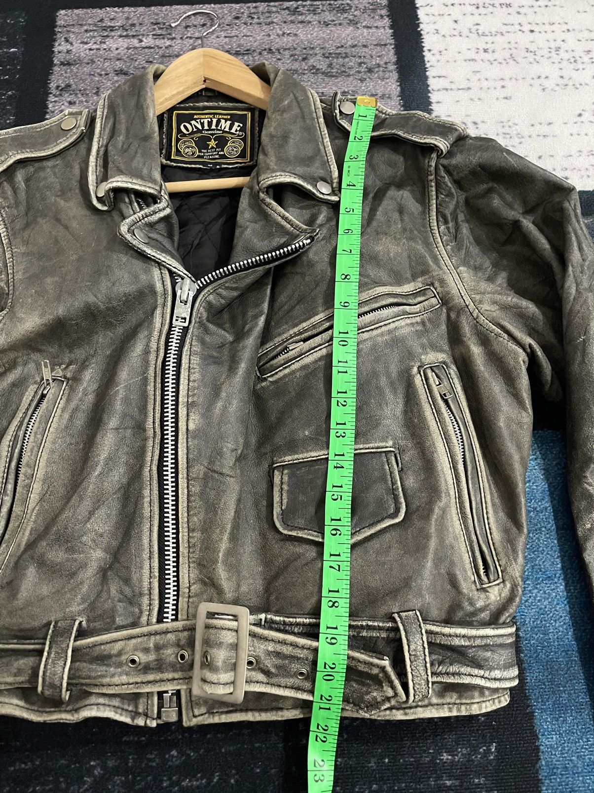 Japanese Brand Vintage On Time Real Leather Jacket Size US M / EU 48-50 / 2 - 20 Thumbnail