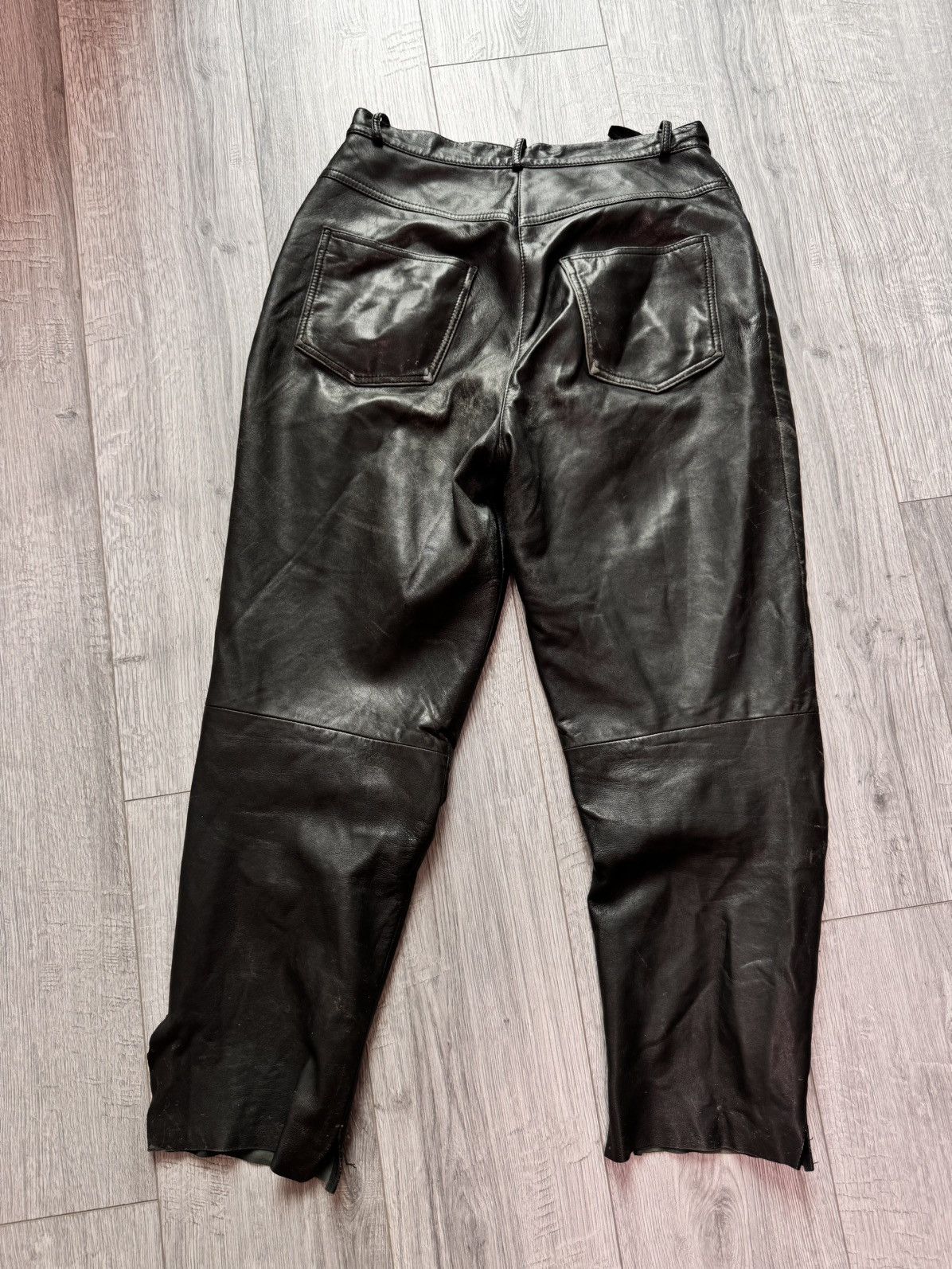Other leather pants Y2k cowboy opium Rick Owen’s style baggy Size US 32 / EU 48 - 11 Thumbnail