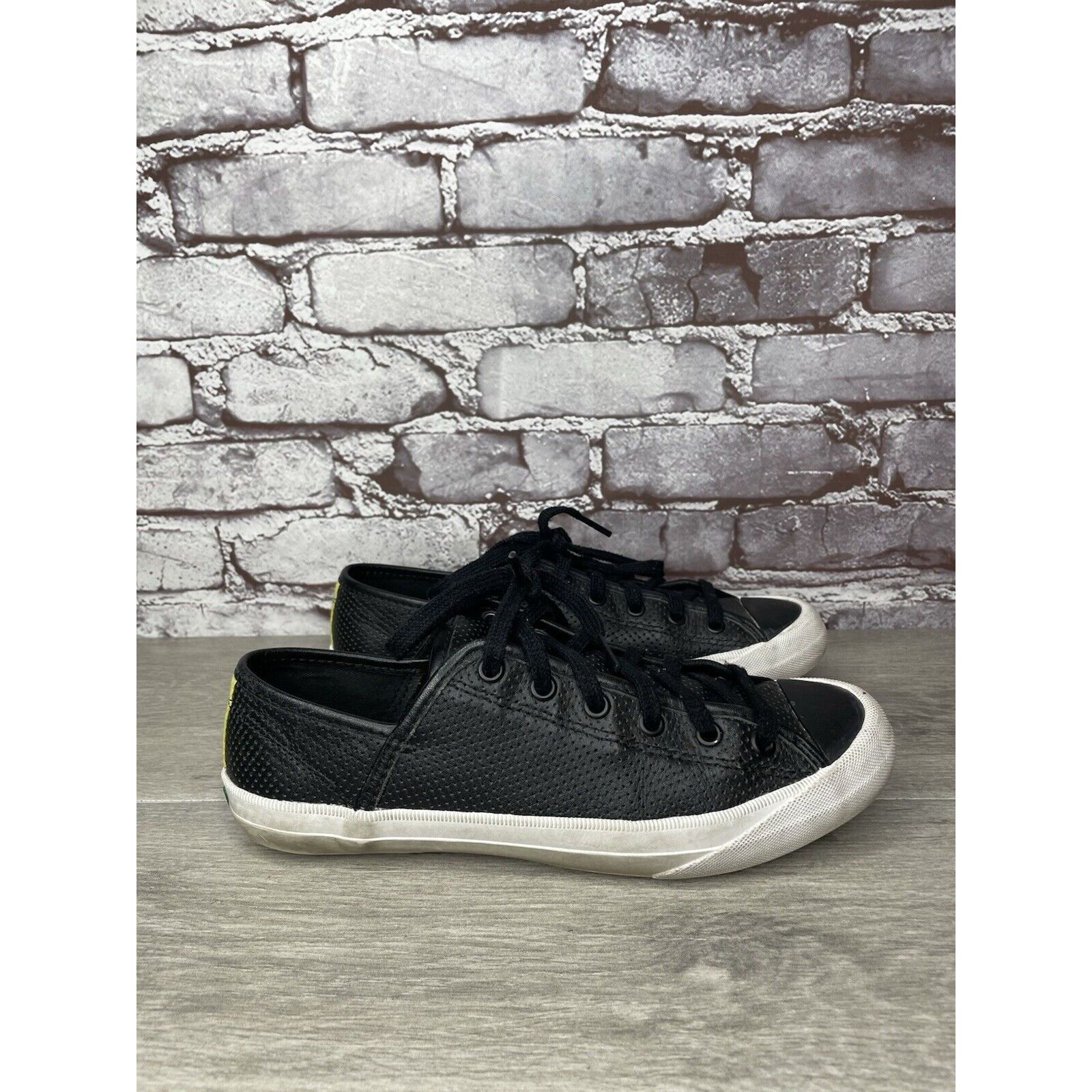 Kate Spade Kate Spade Saturday PF-Flyers Black Leather Low Top Sneakers Size US 8 / IT 38 - 3 Thumbnail